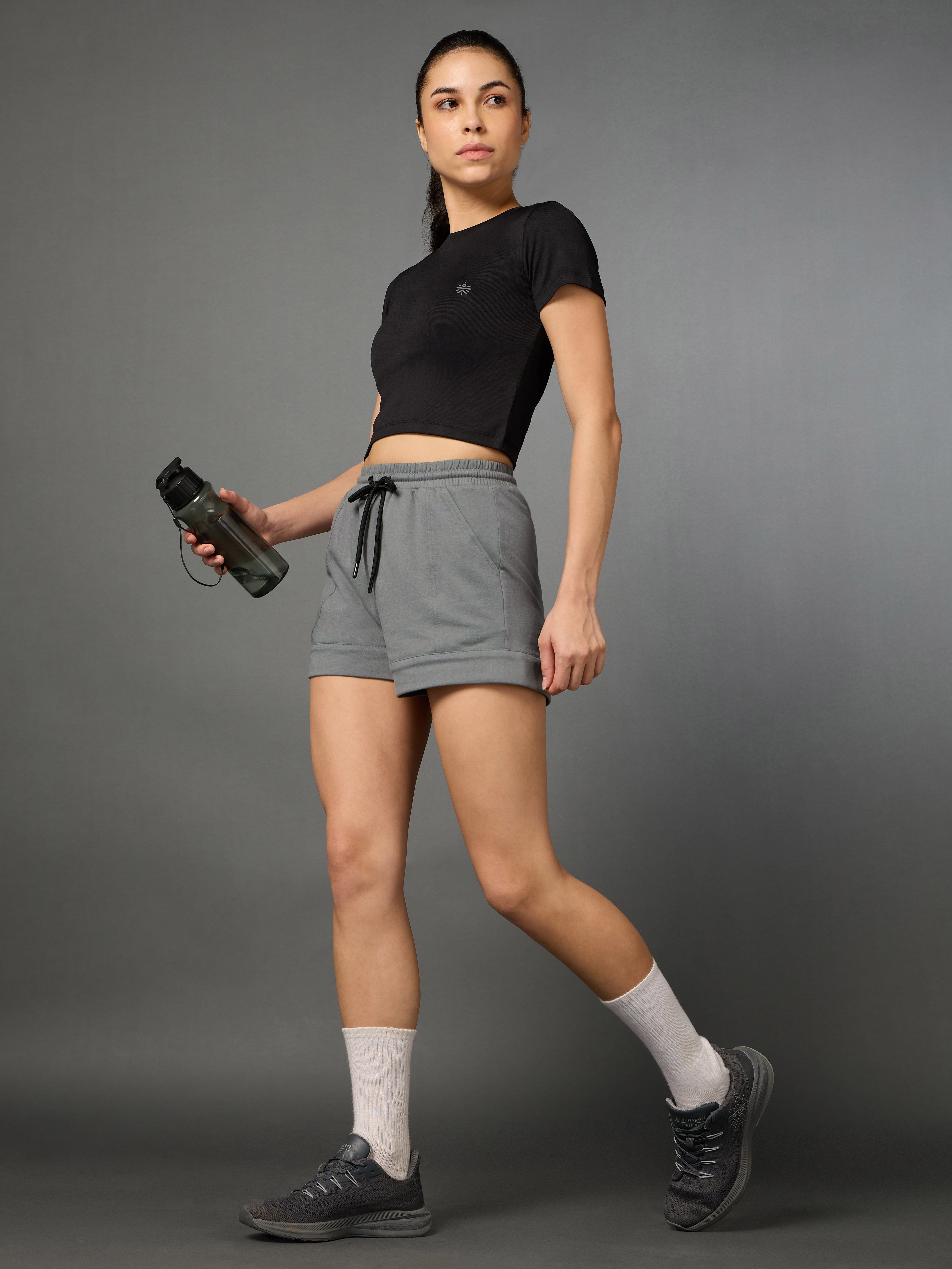 Women's Play All Day Grey Shorts