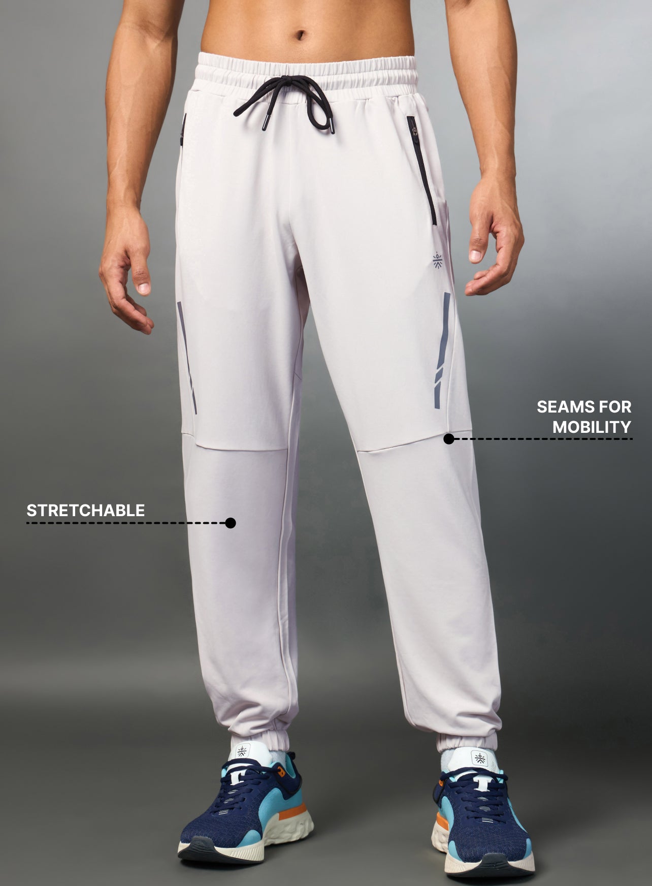 Men's Run Extra Mile Beige Joggers