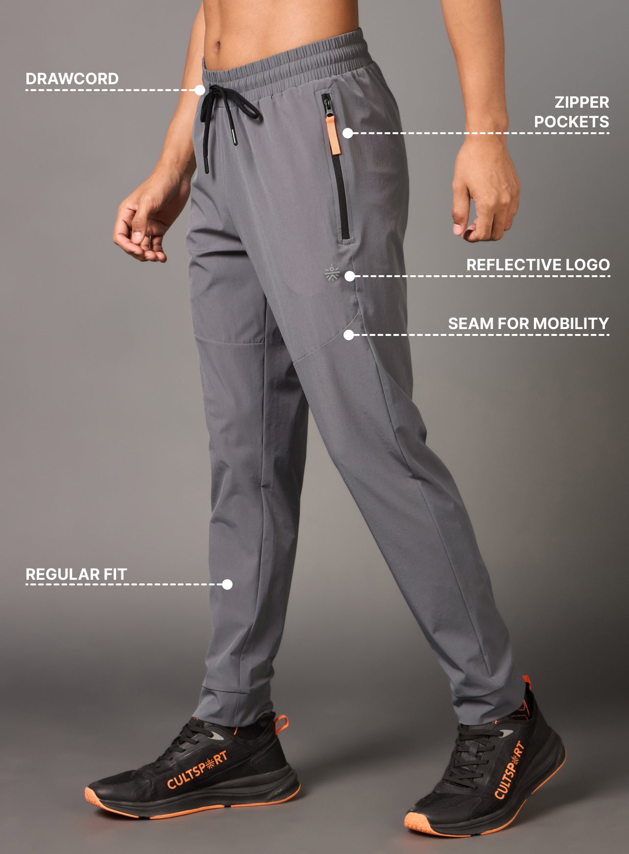 Men's Run Max Performance Grey Jogger