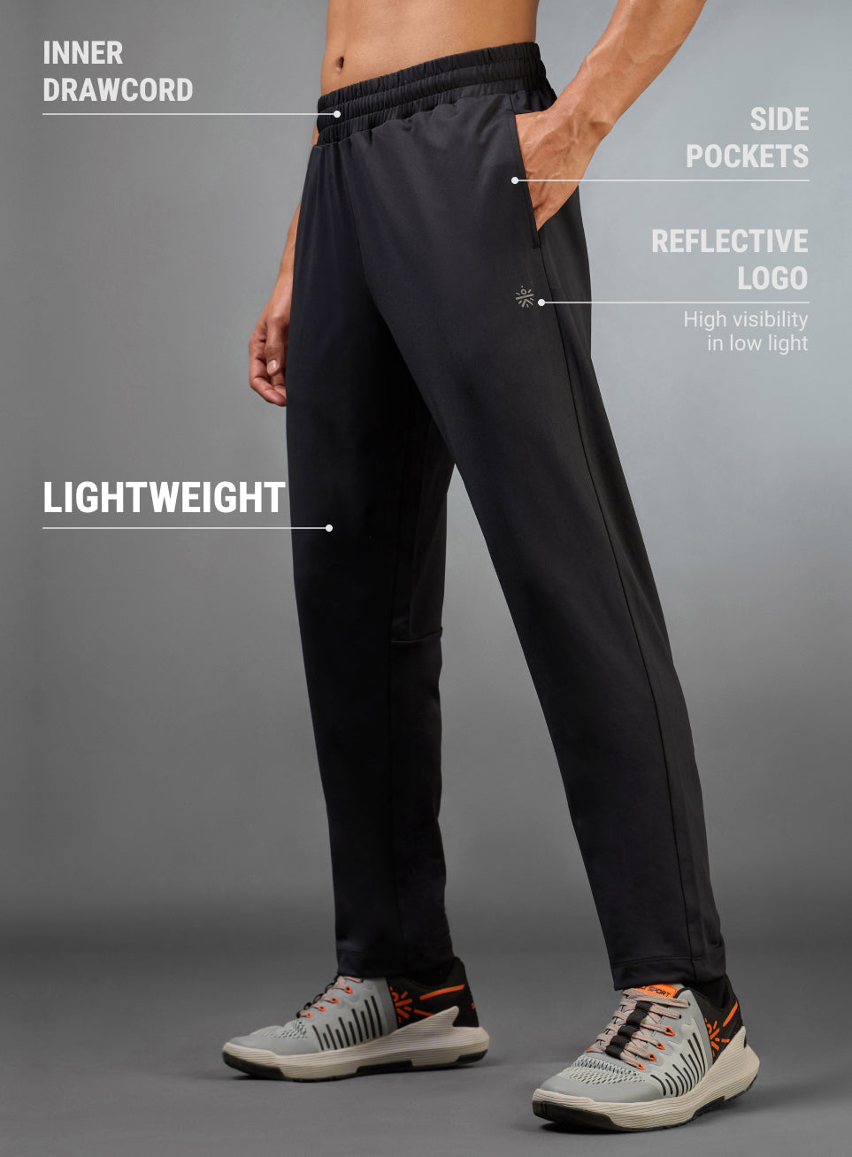 Men's Cardio Best Black Running Trackpants