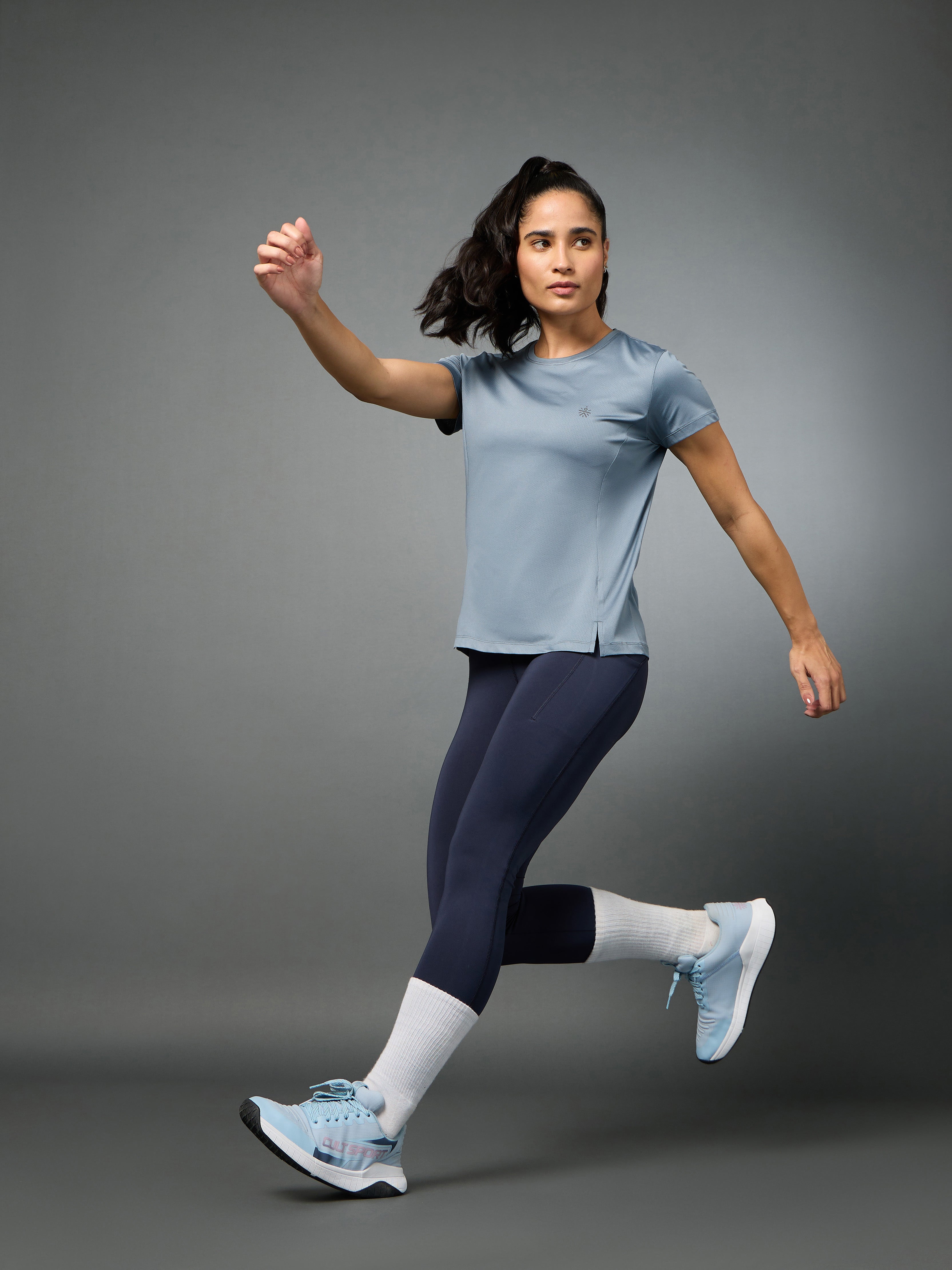 Women's Teal Move Forward Running T-shirt