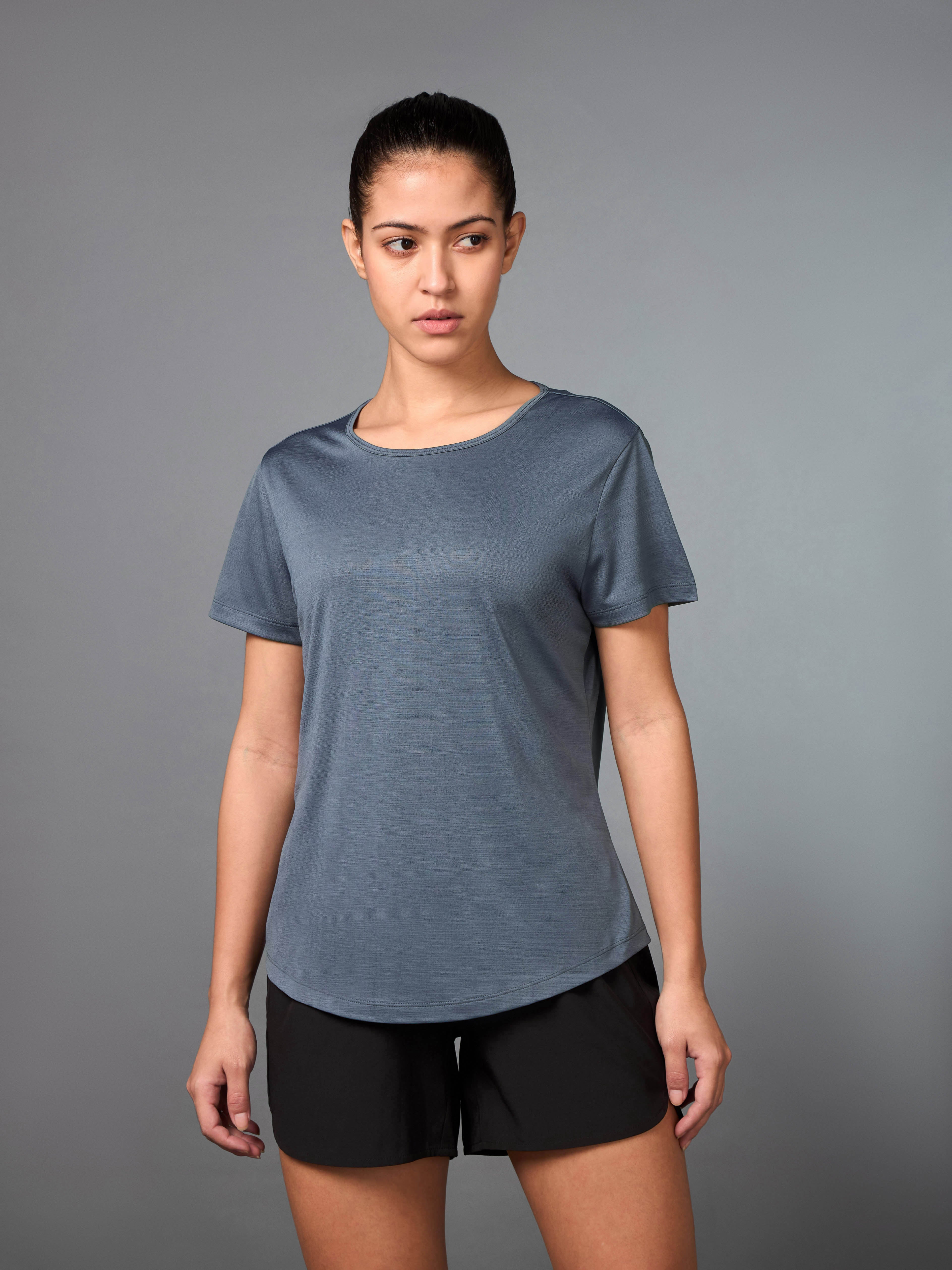Women's Grey Arrow Knit Running Top
