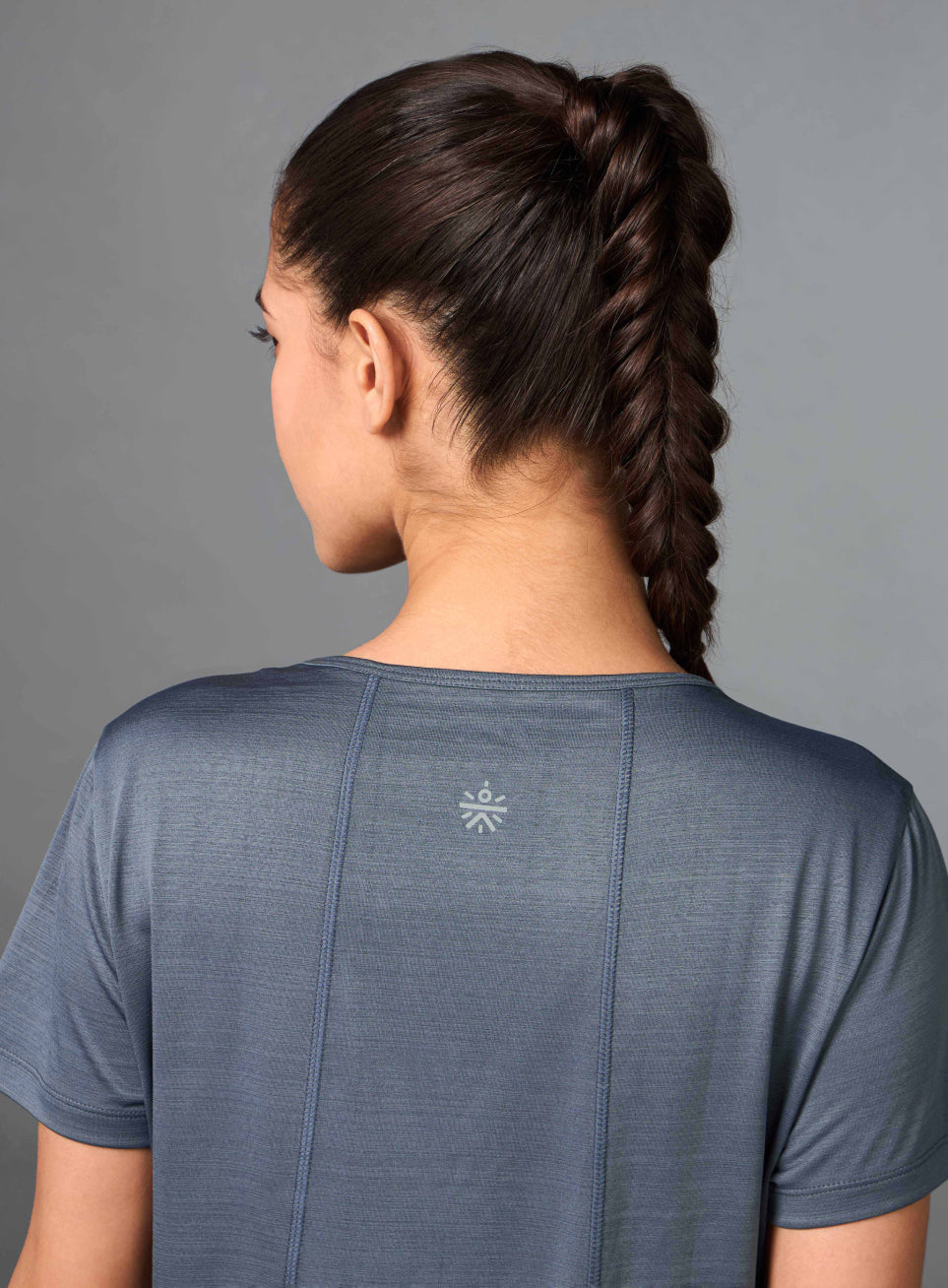Women's Grey Arrow Knit Running Top