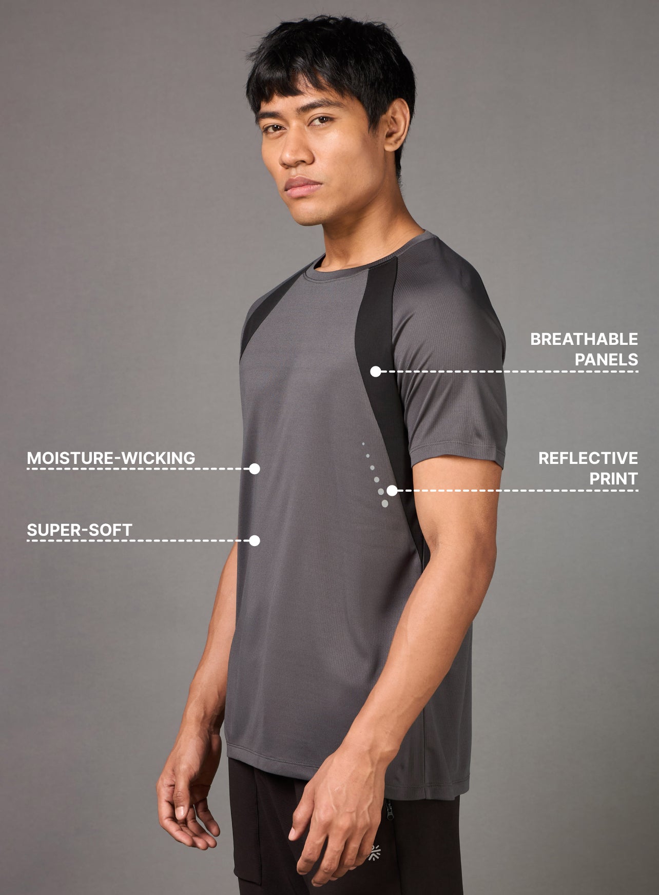 Men's Run Champion Grey T-shirt