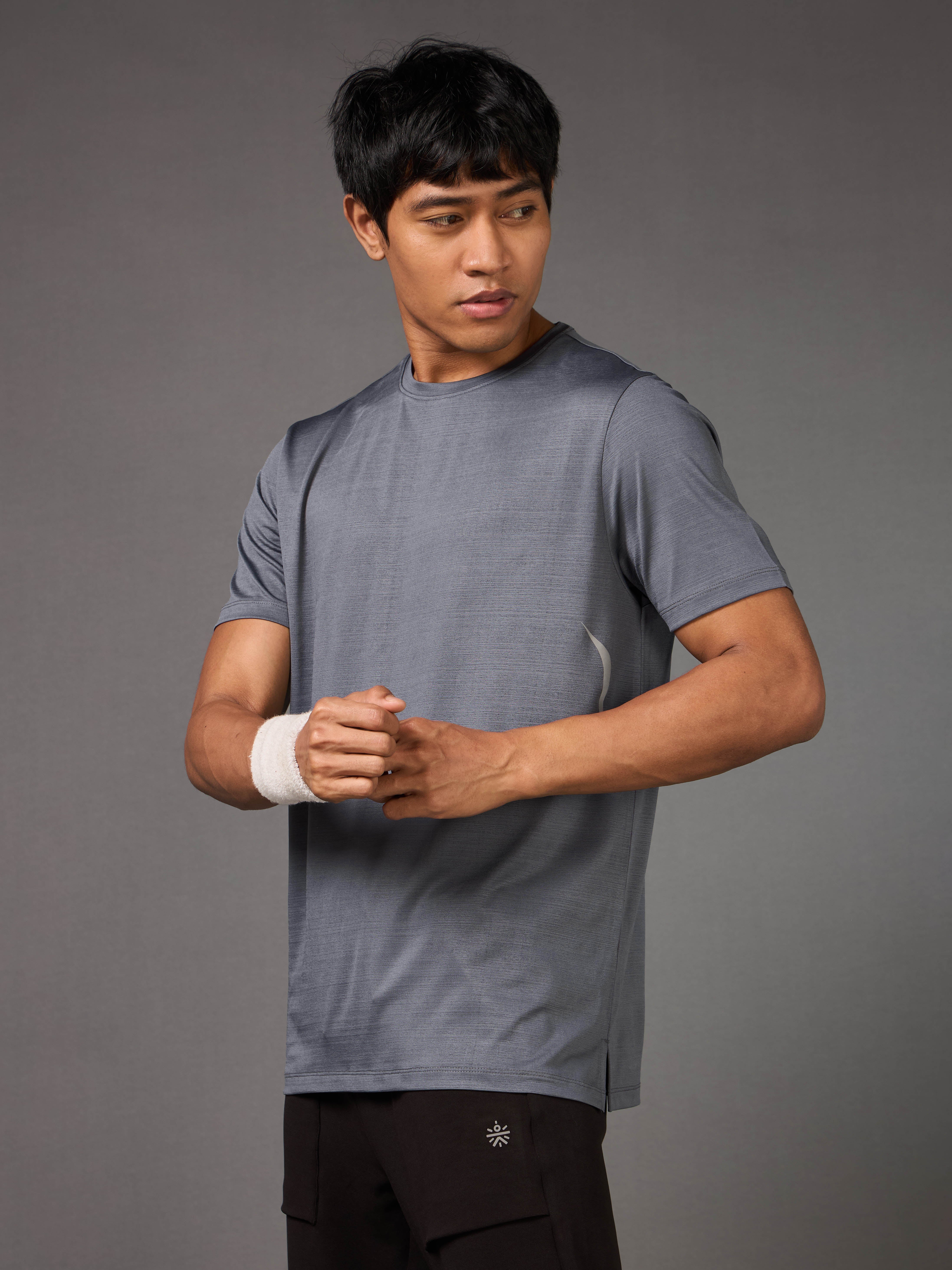 Men's City Escape Grey Running T-shirt