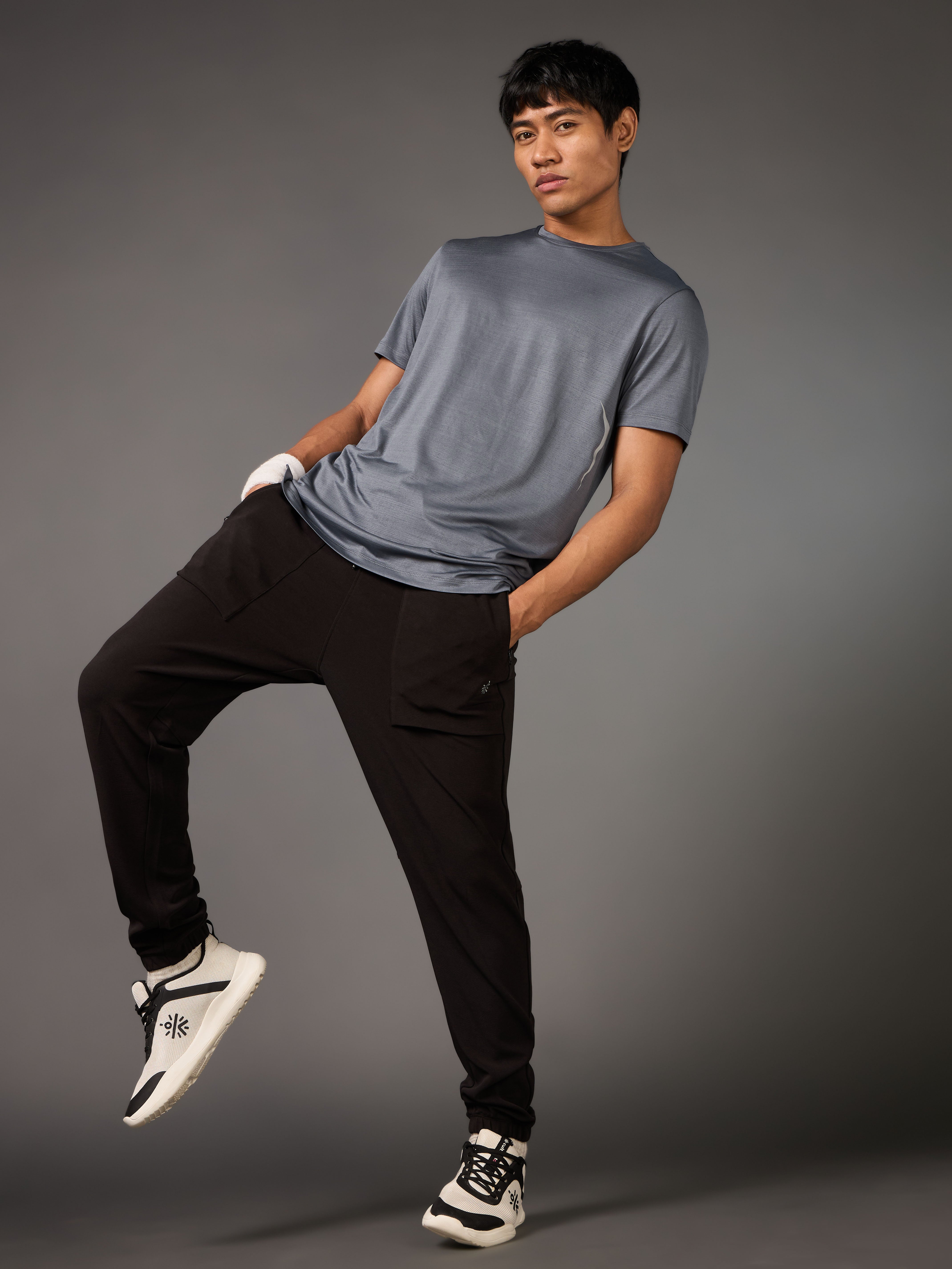 Men's City Escape Grey Running T-shirt