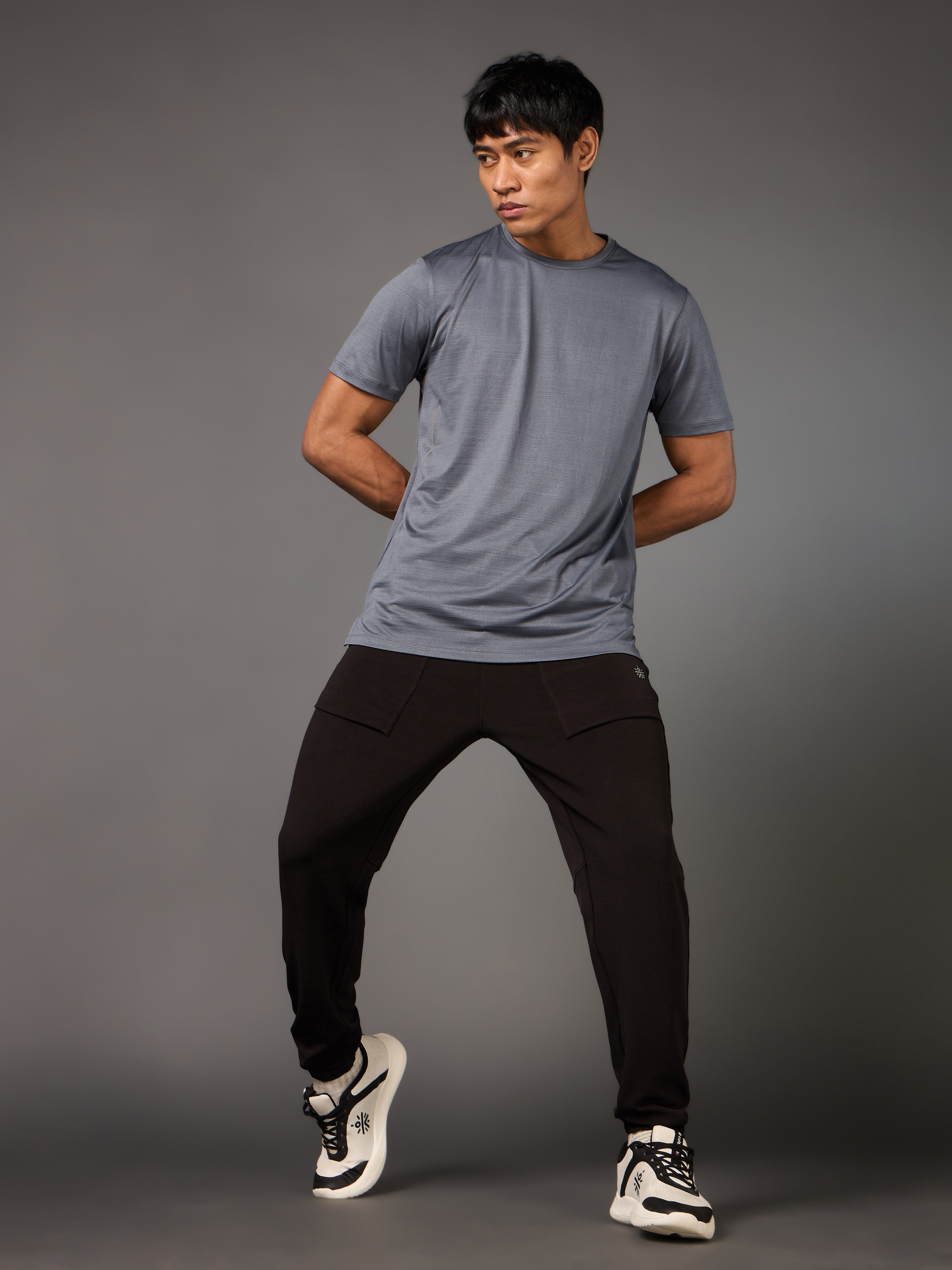 Men's City Escape Grey Running T-shirt