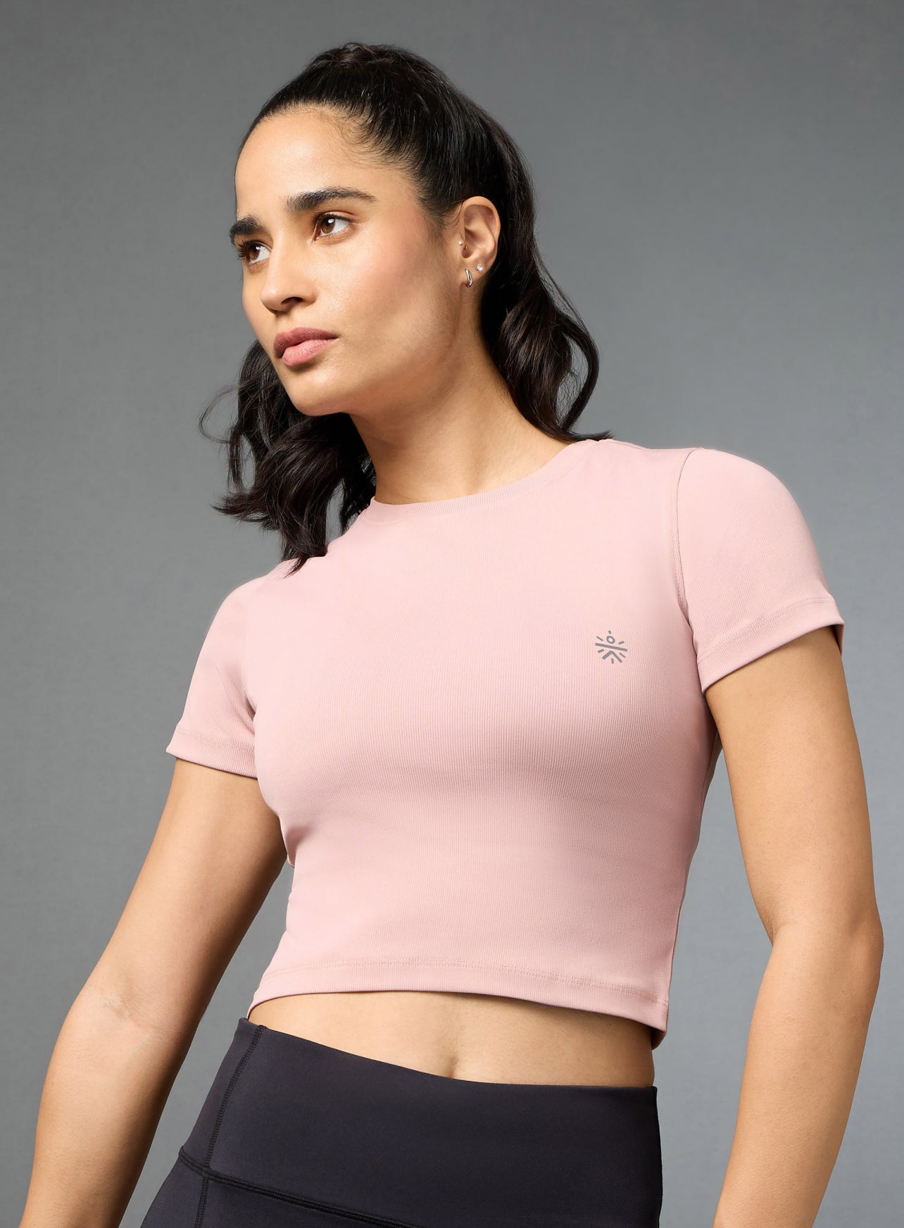 Women's Action Packed Running Pink Crop Top