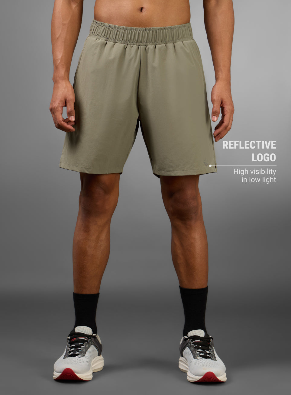 Men's Terrain Run Khaki Shorts