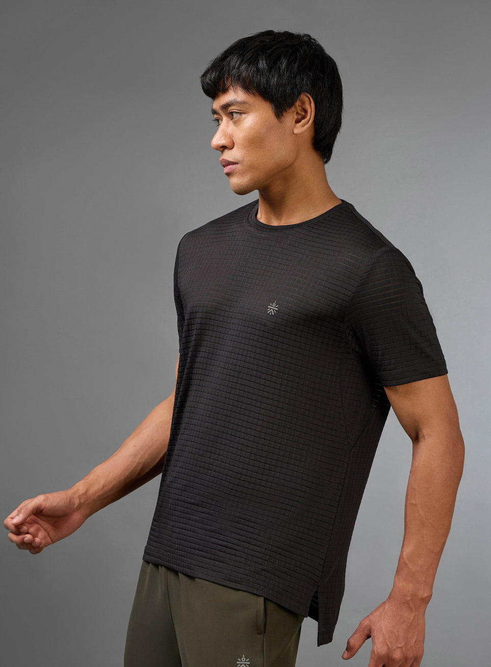 Men's Technical Knit Black High Performance T-shirt