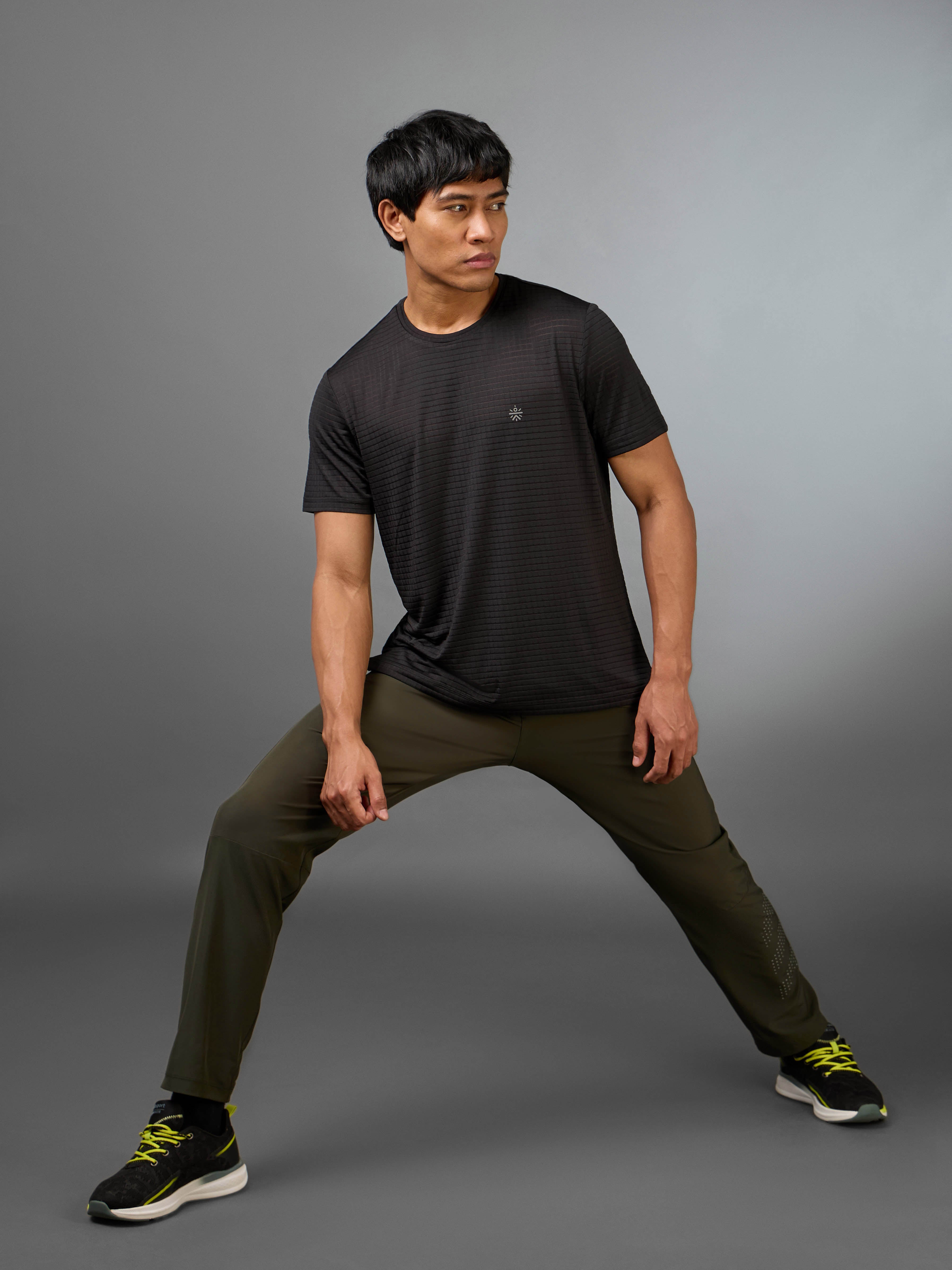 Men's Technical Knit Black High Performance T-shirt