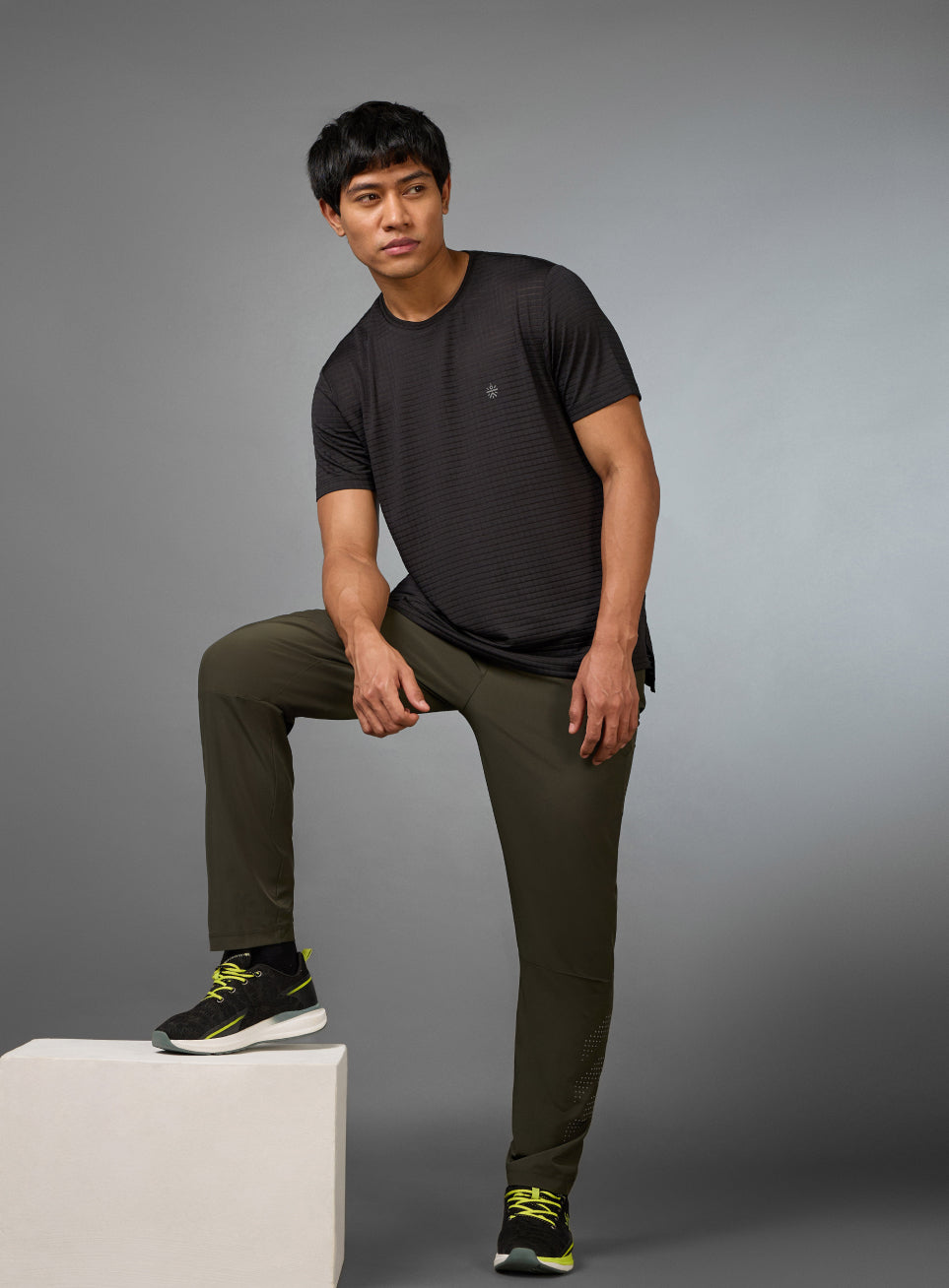 Men's Technical Knit Black High Performance T-shirt