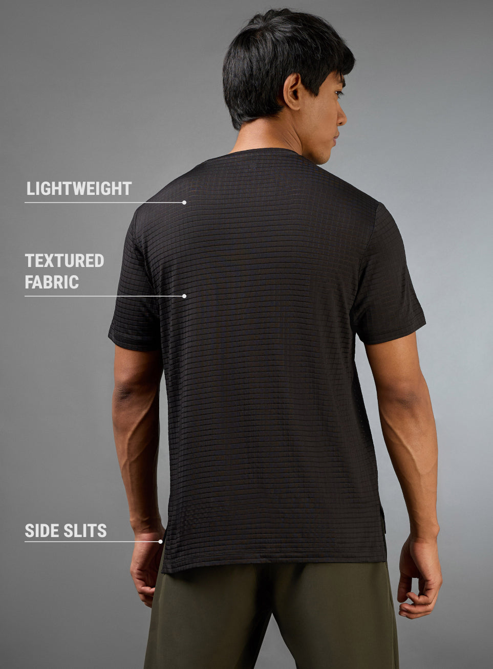 Men's Technical Knit Black High Performance T-shirt