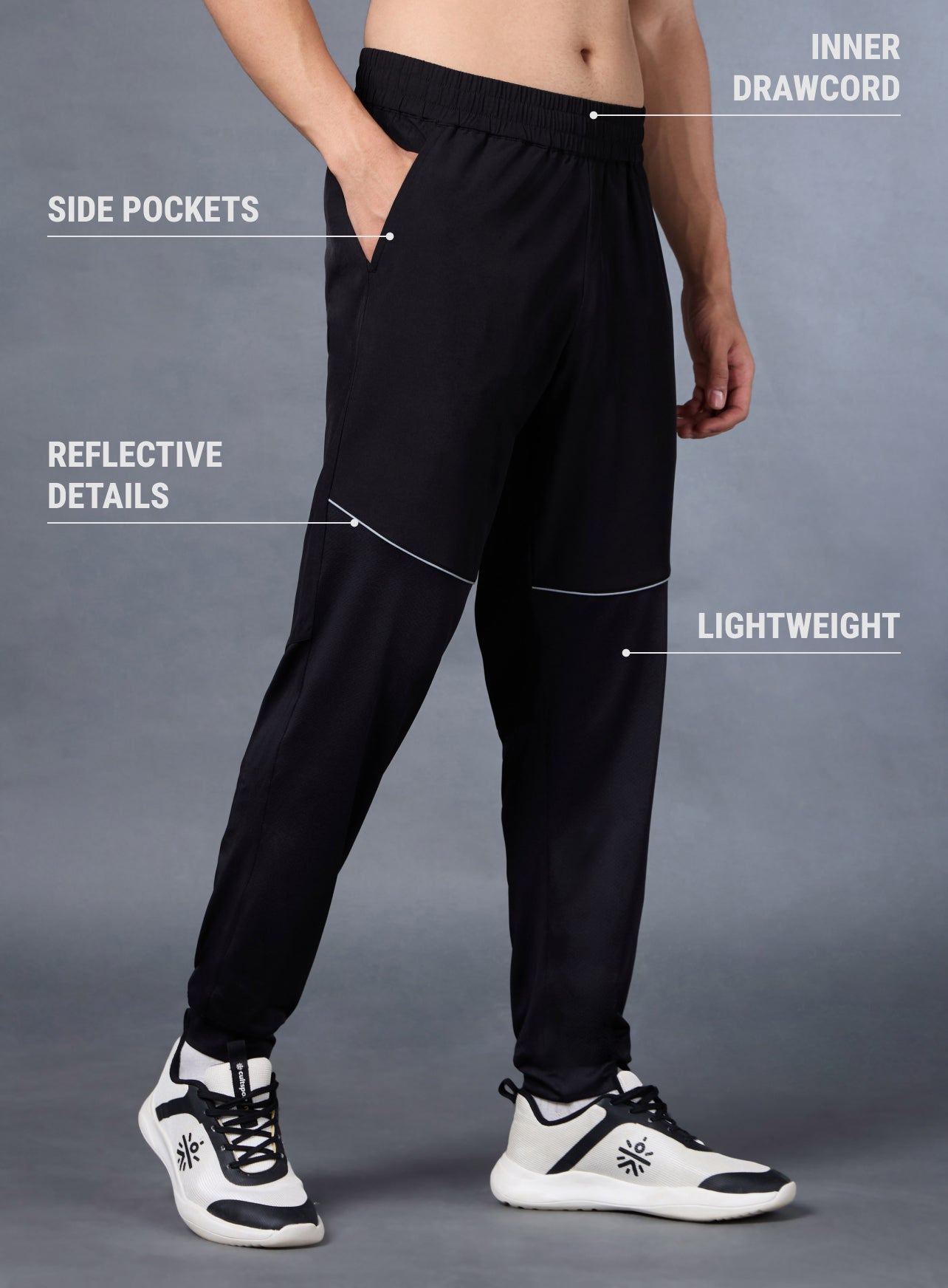 Men's Ranger Black Running Joggers