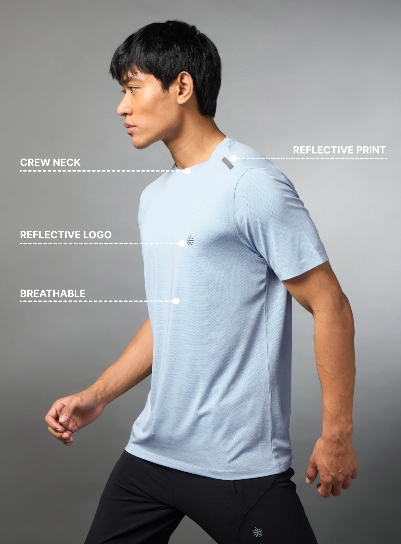 Men's Night Jogger Blue T-shirt