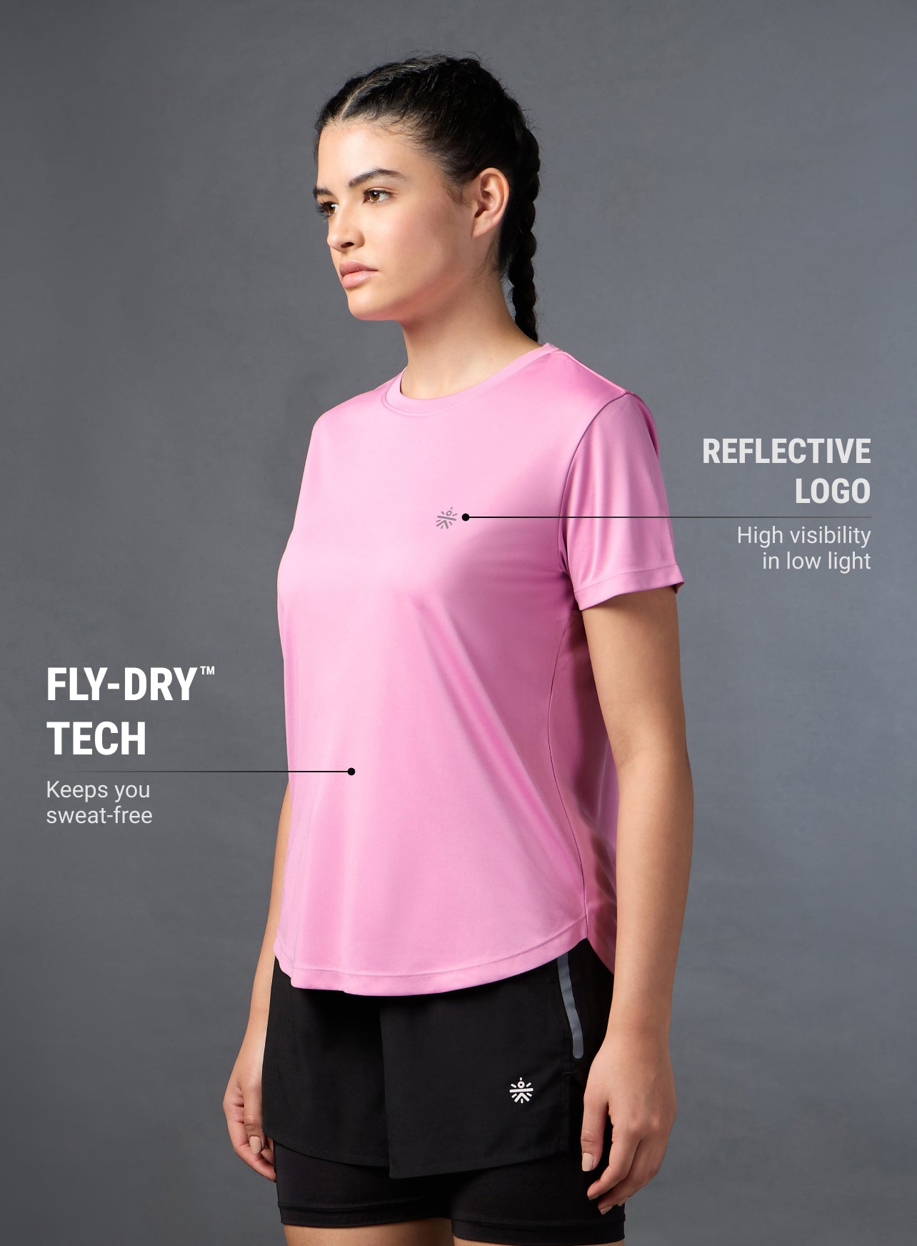 Women's Purple Cross Over Fit Top