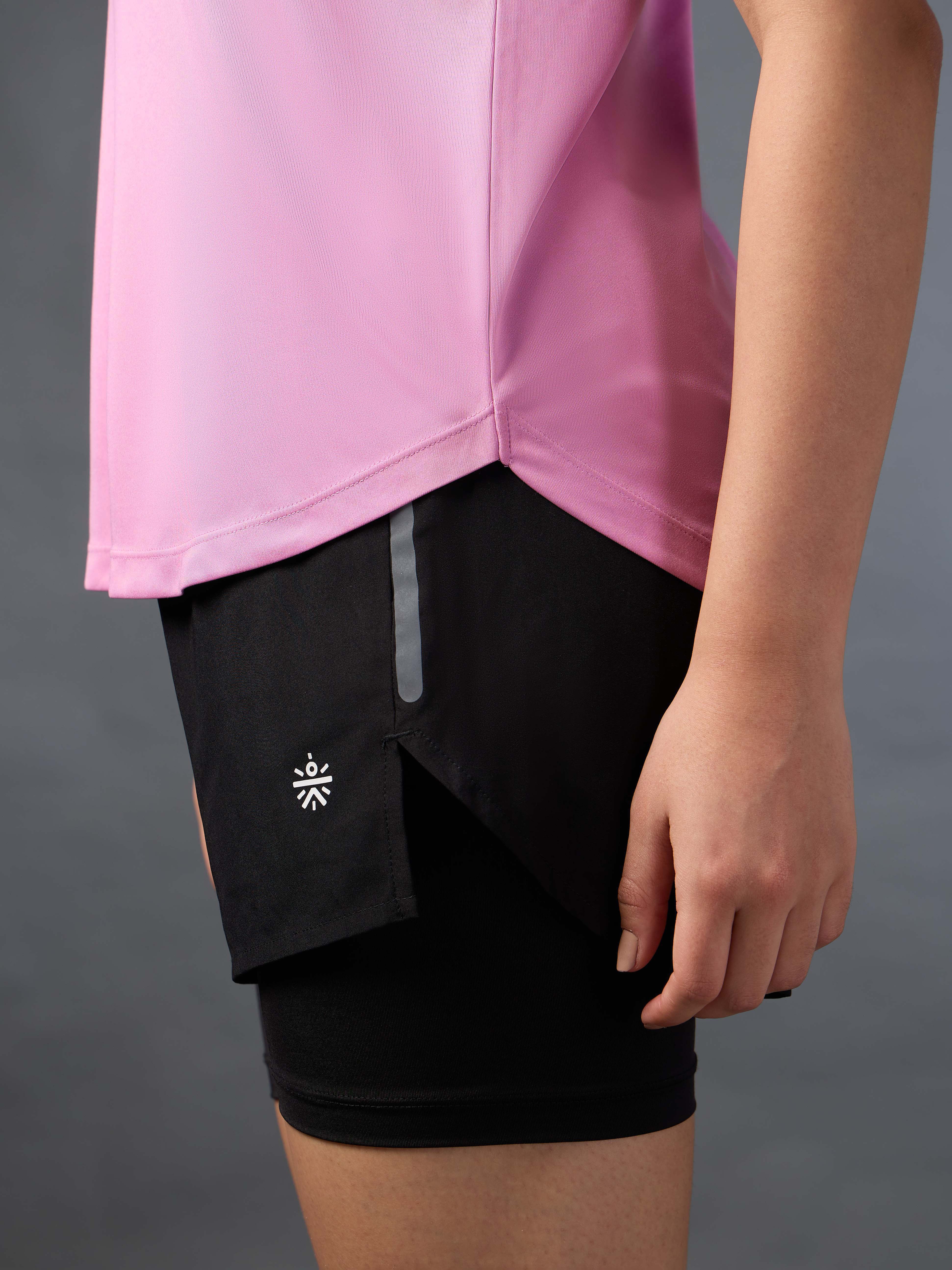 Women's Purple Cross Over Fit Top