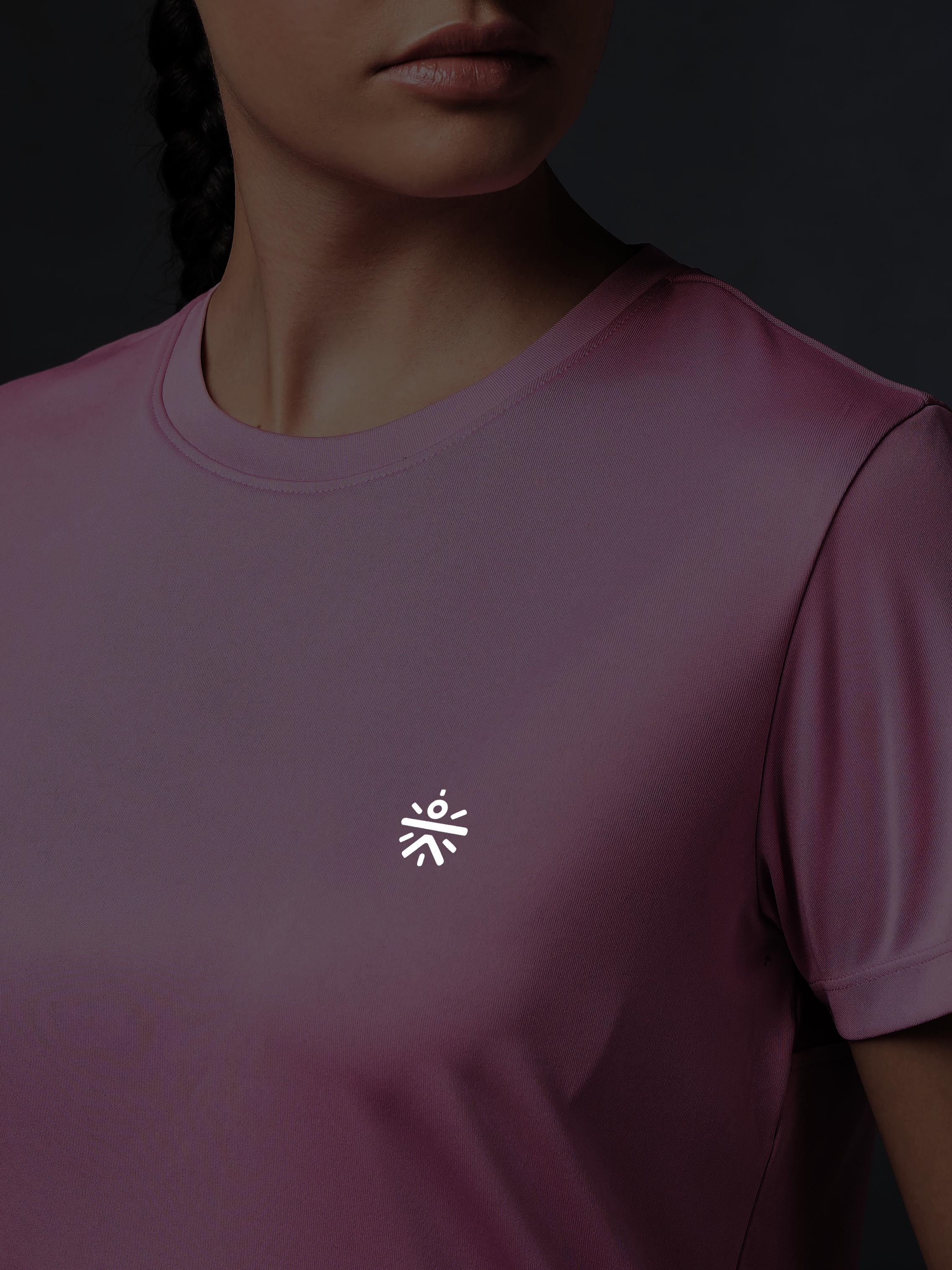 Women's Purple Cross Over Fit Top