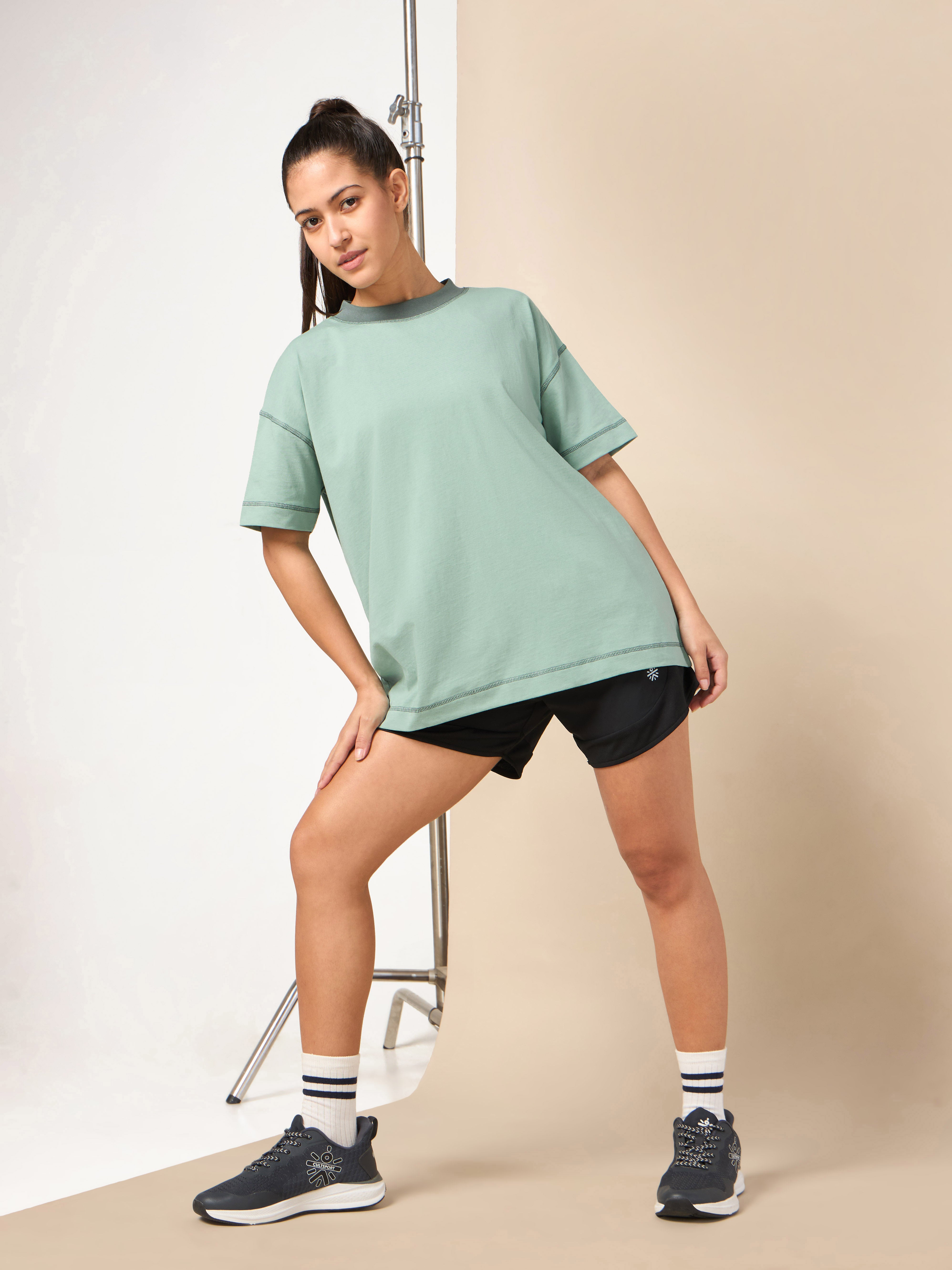 Women's Green Relaxed Lounge T-shirt