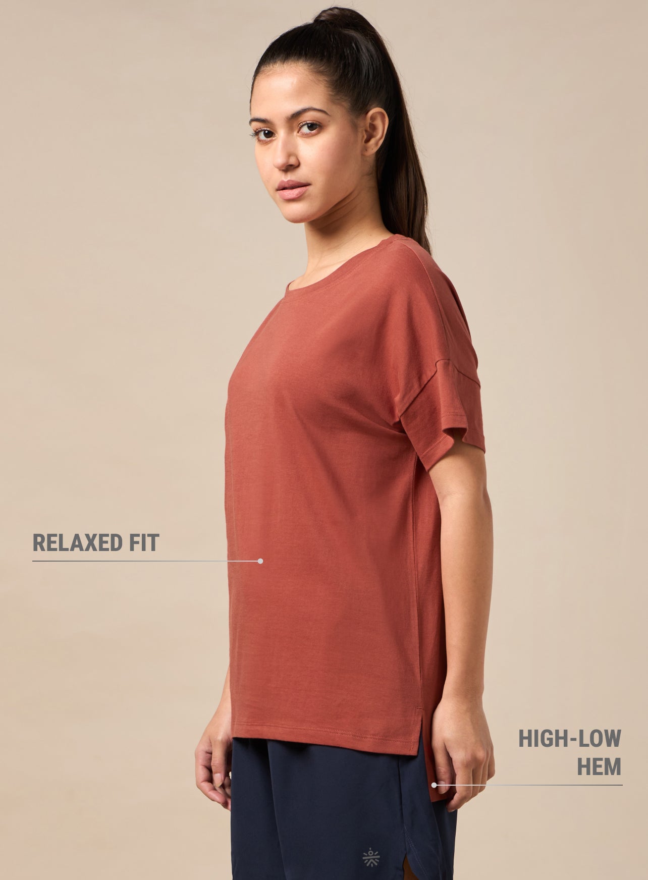 Women's Rust Relaxed Leisure T-shirt