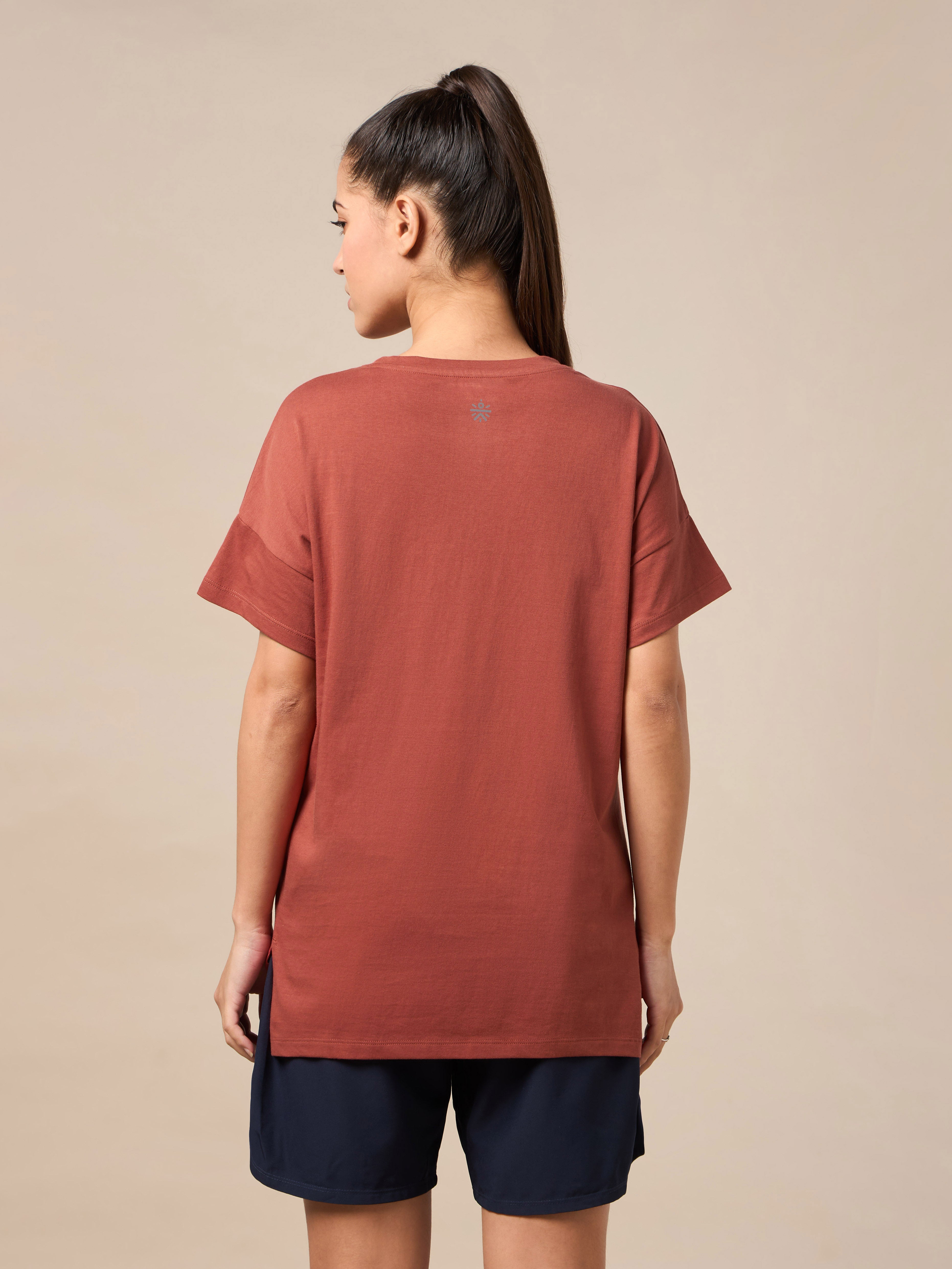 Women's Rust Relaxed Leisure T-shirt