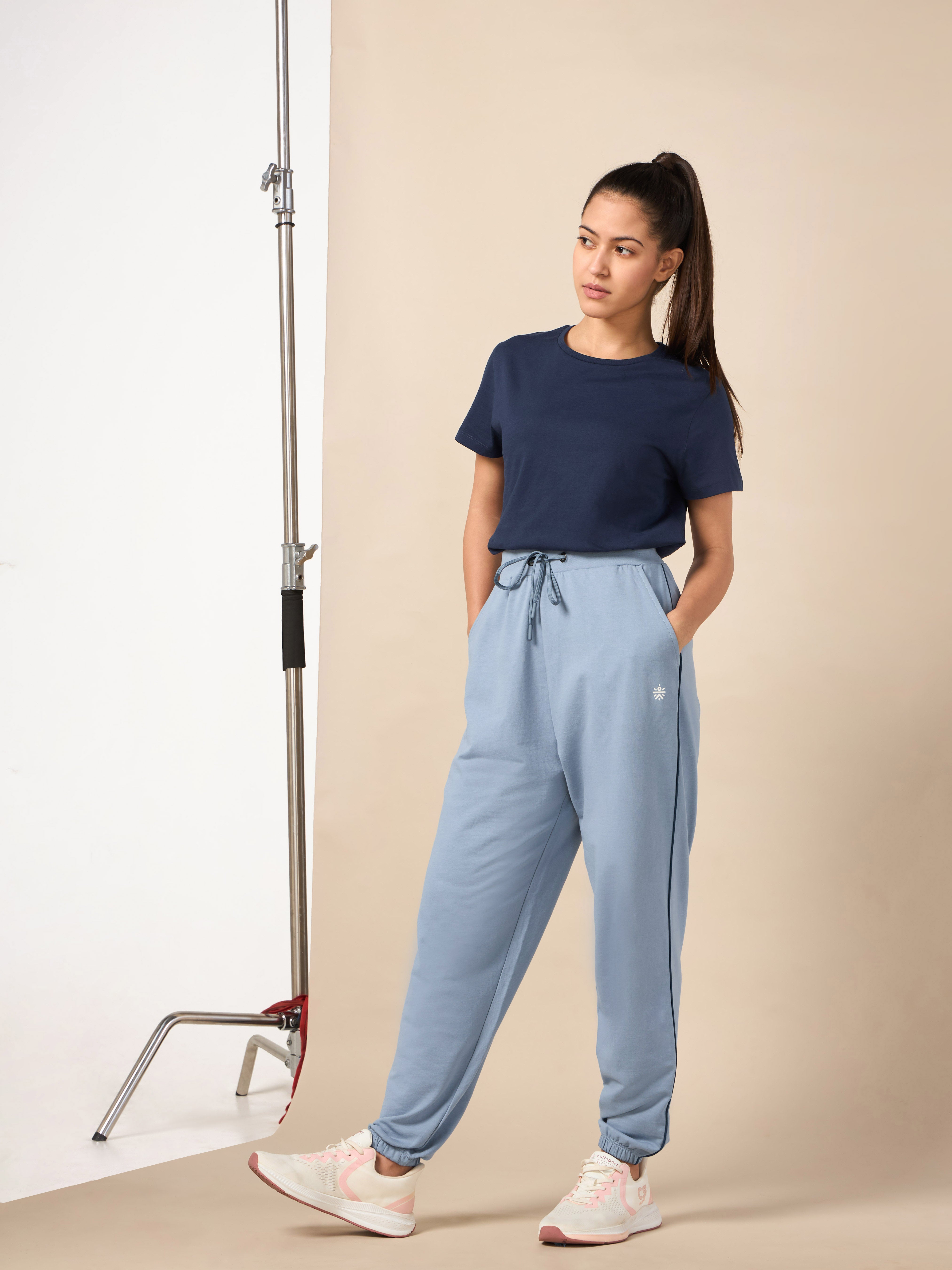 Women's Light Blue Relaxed Joggers