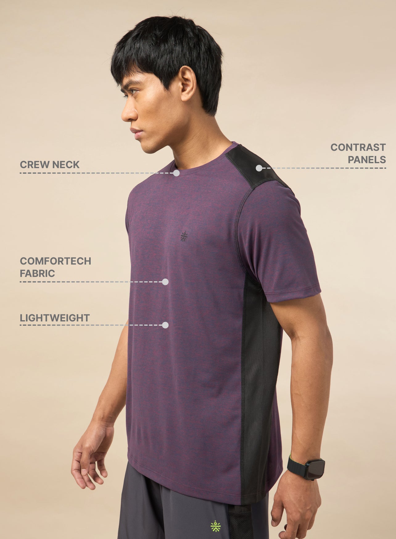 Men's Amp Up Purple Comfortech T-shirt