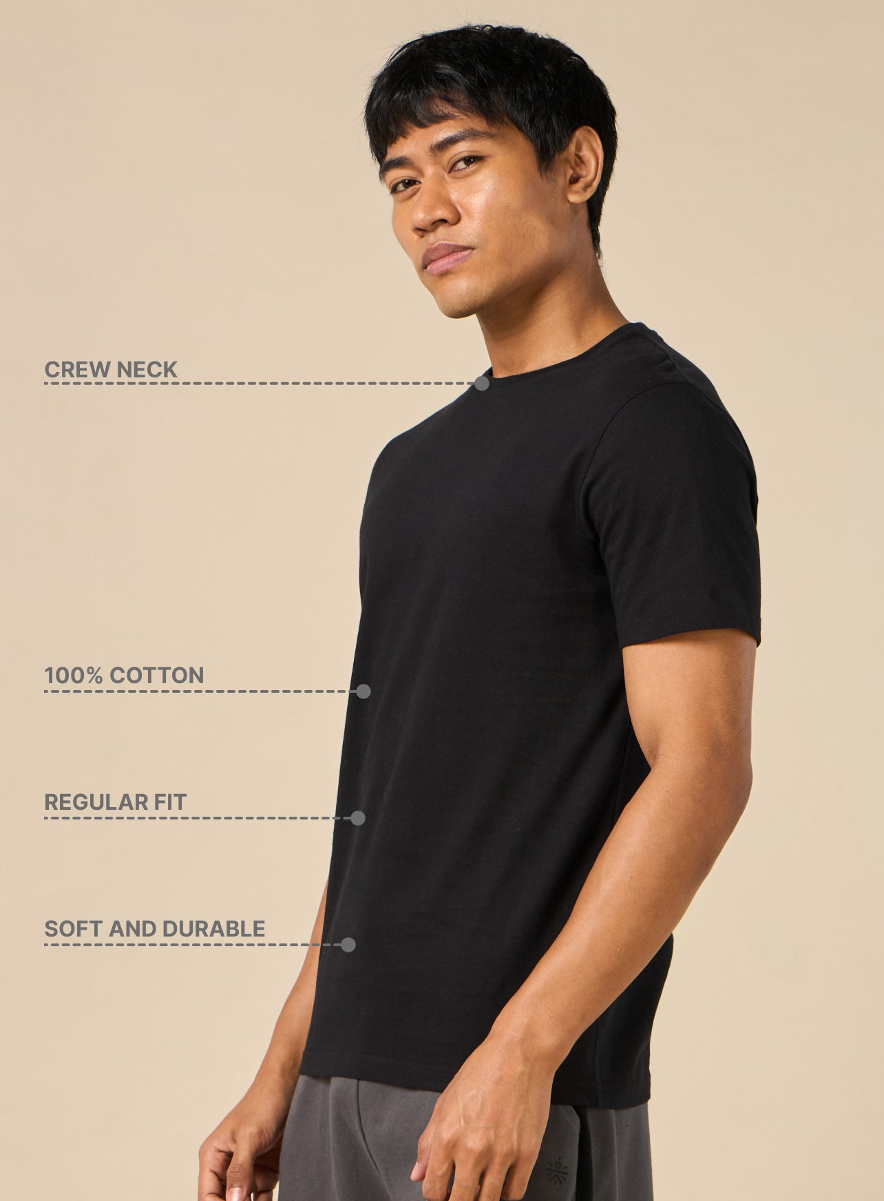 Men's Cult Essential Cotton Pack of 2 T-shirts - Black & Red