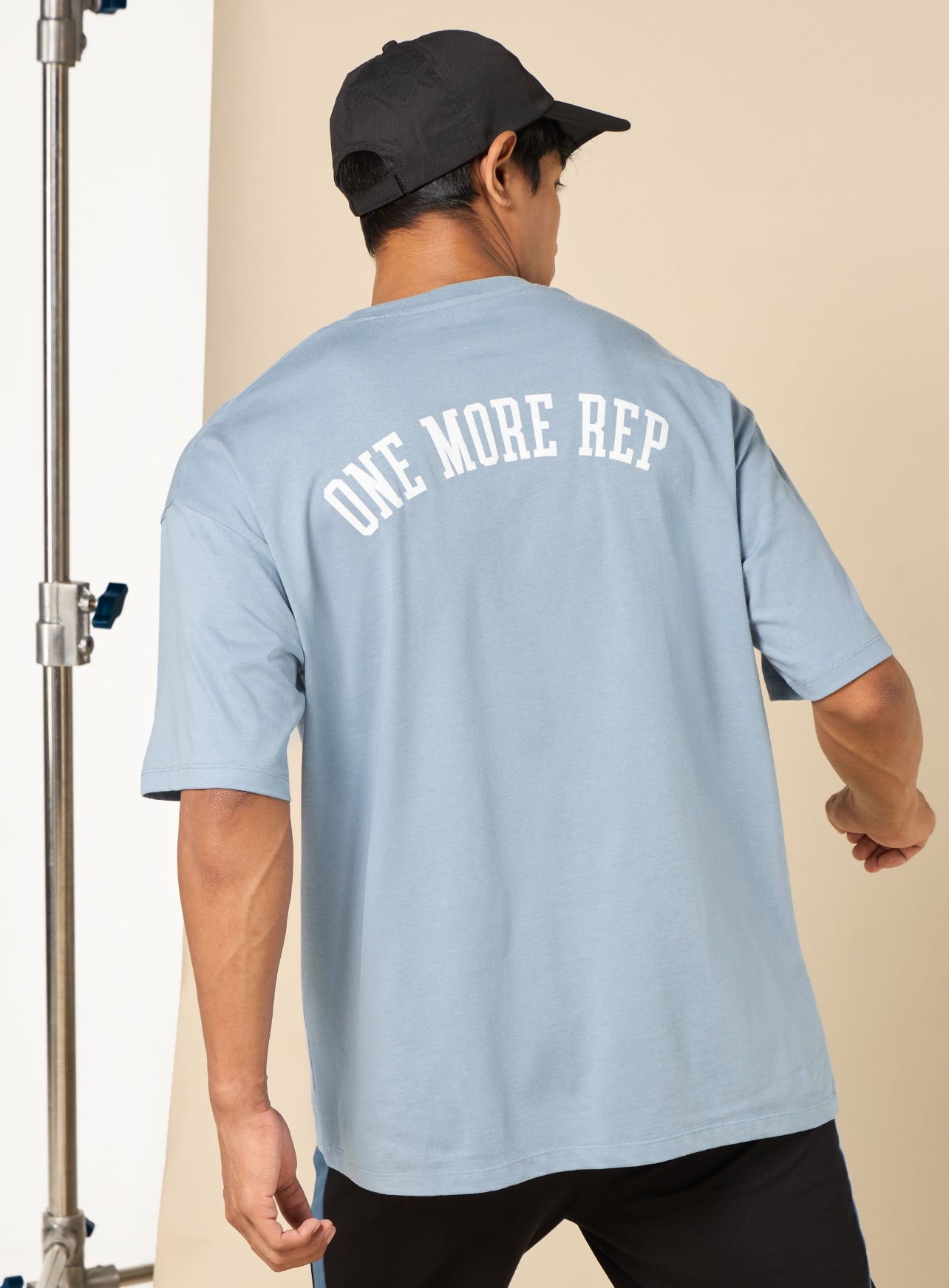 Men's One More Rep Back Print Blue T-shirt