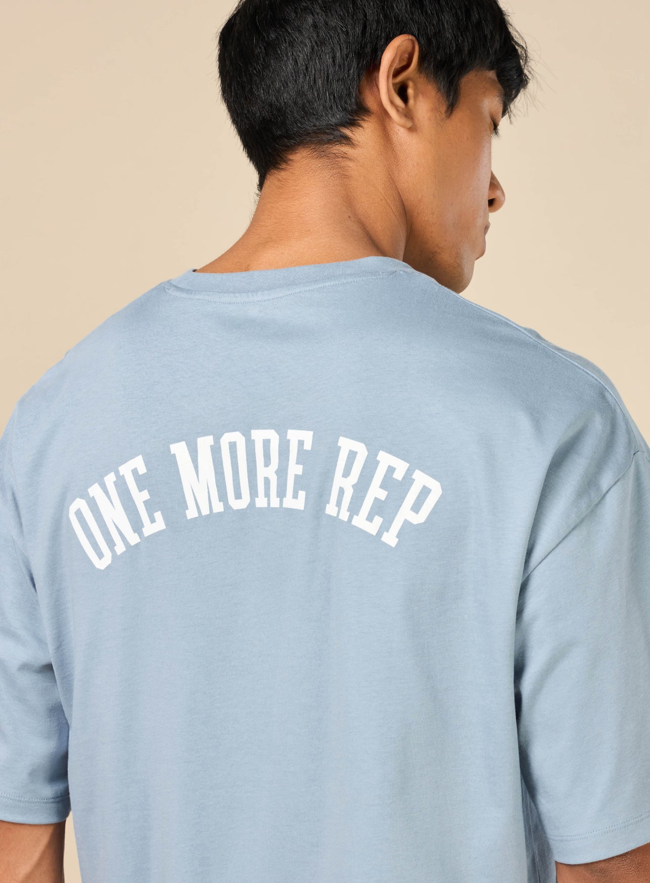 Men's One More Rep Back Print Blue T-shirt