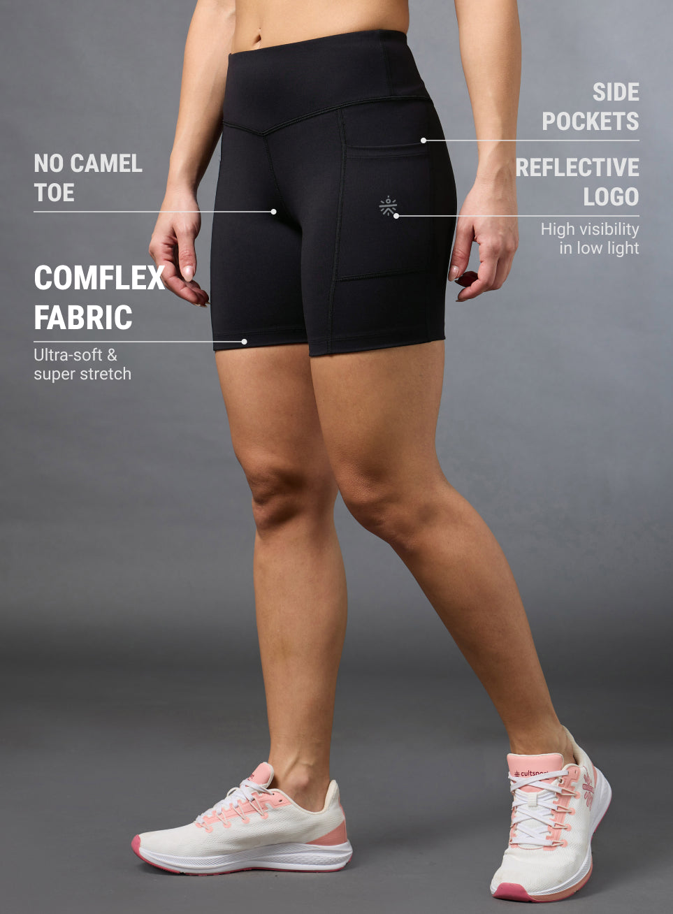 Women's Black Cycling COMFlex Shorts