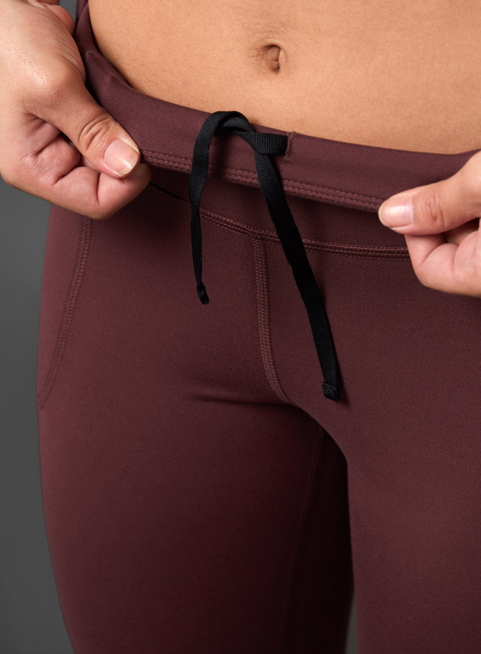 Women's Brown Cropped COMFlex Run Tights