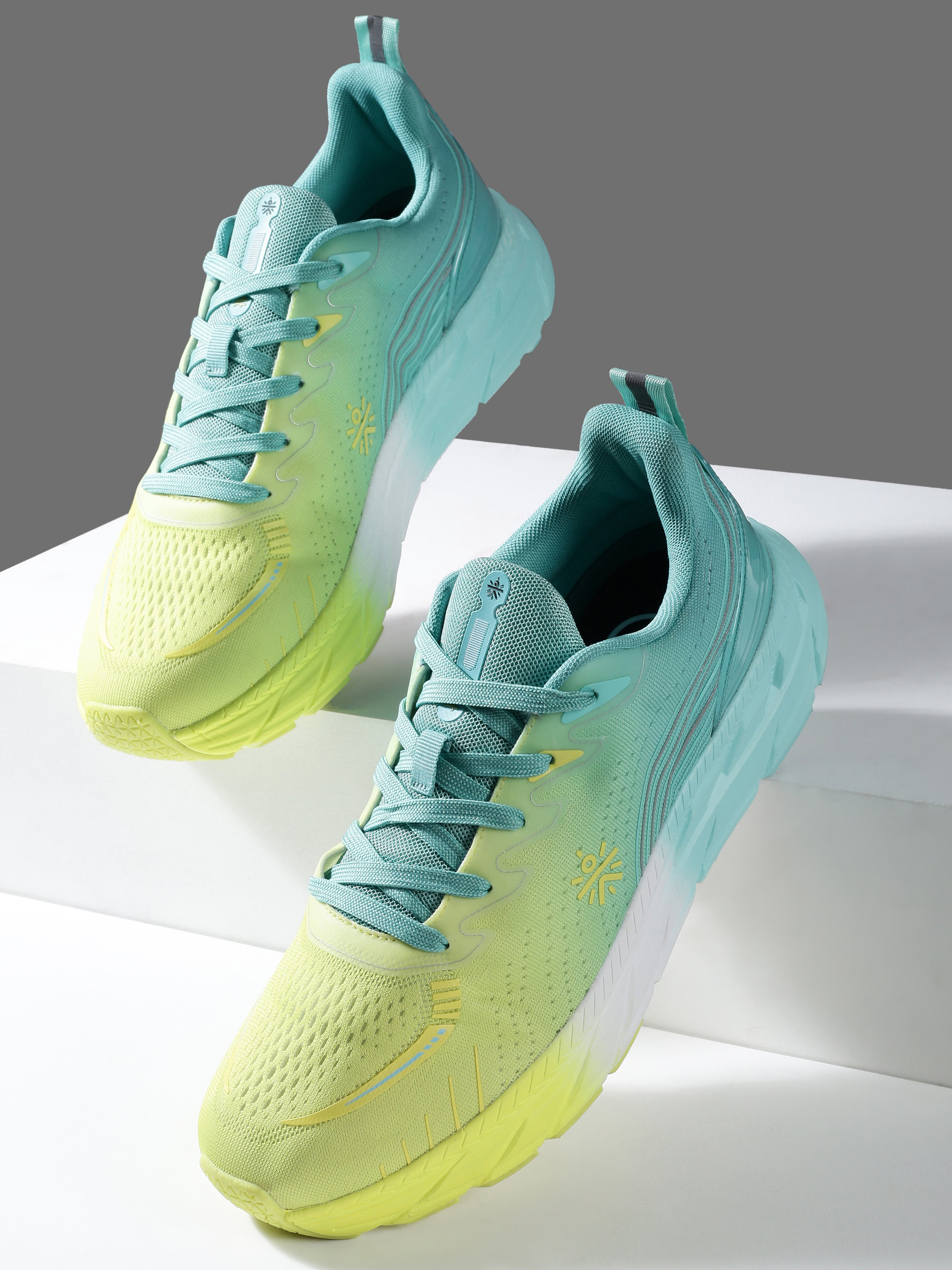 cult Men's Raptor Casual Shoes - Lemon Yellow/Mint Green