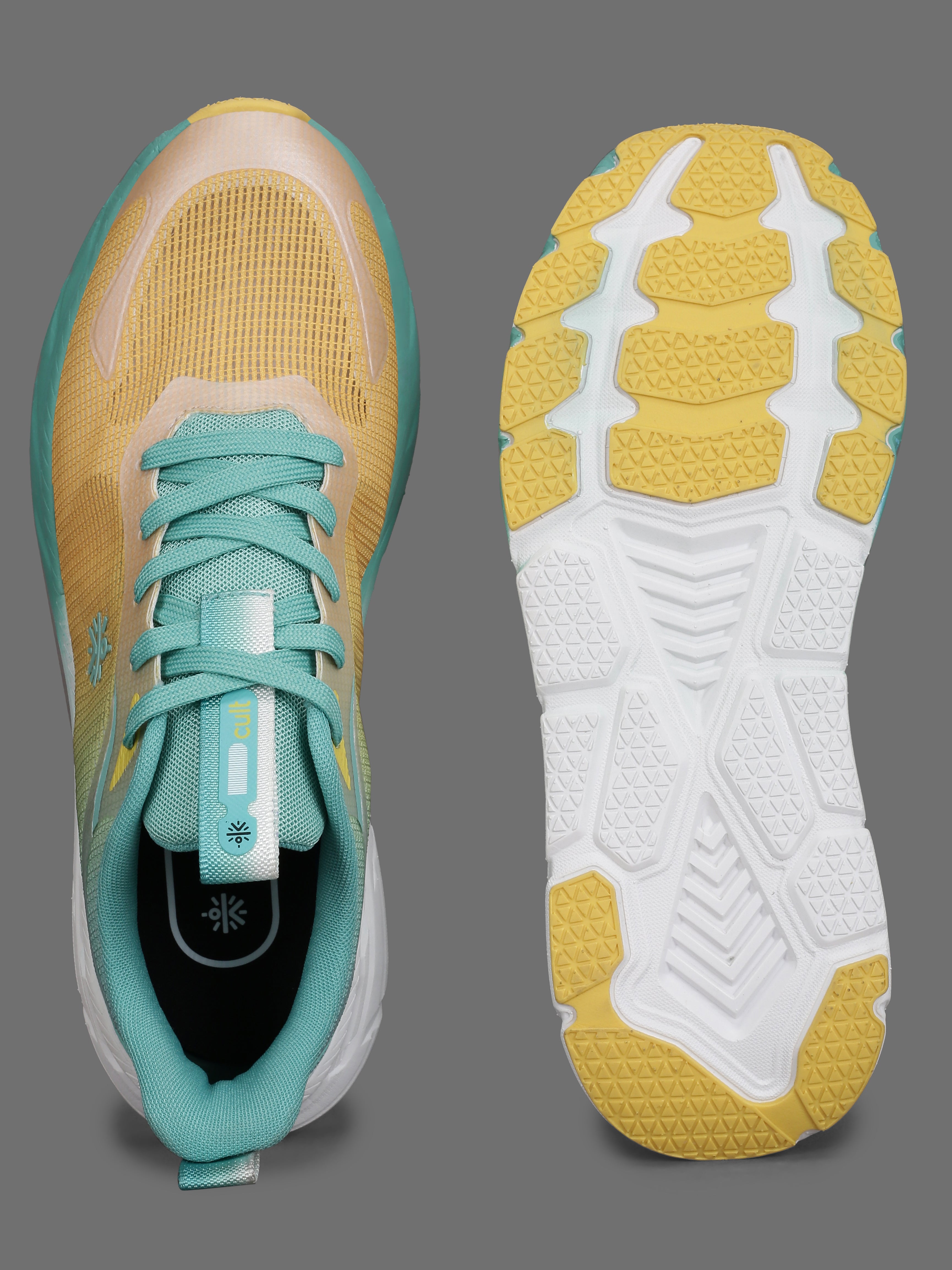 cult Men's Fortis Casual Shoes - Yellow/Mint Green