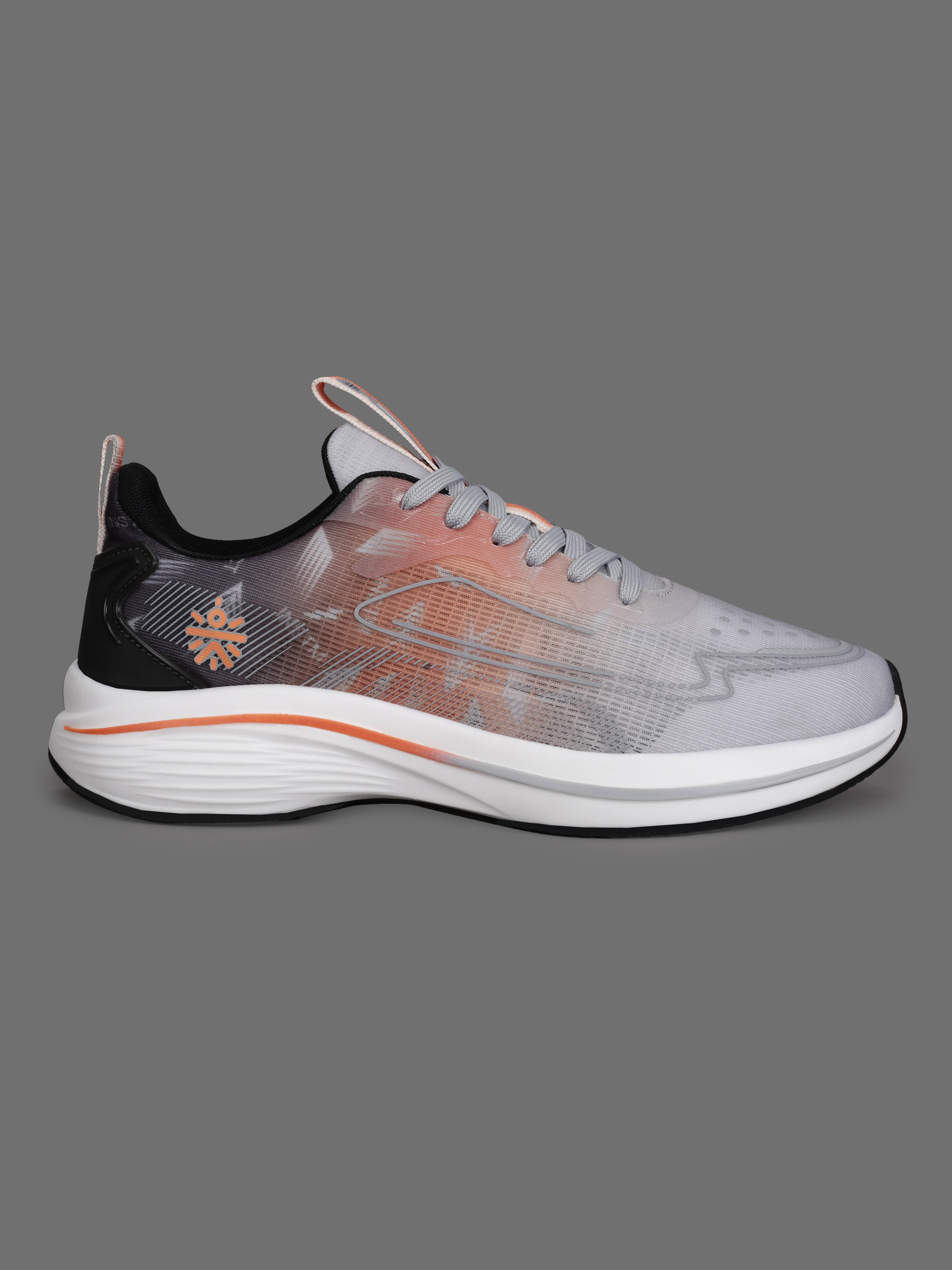 cult Men's Xypher Running Shoes - D.Grey/Orange