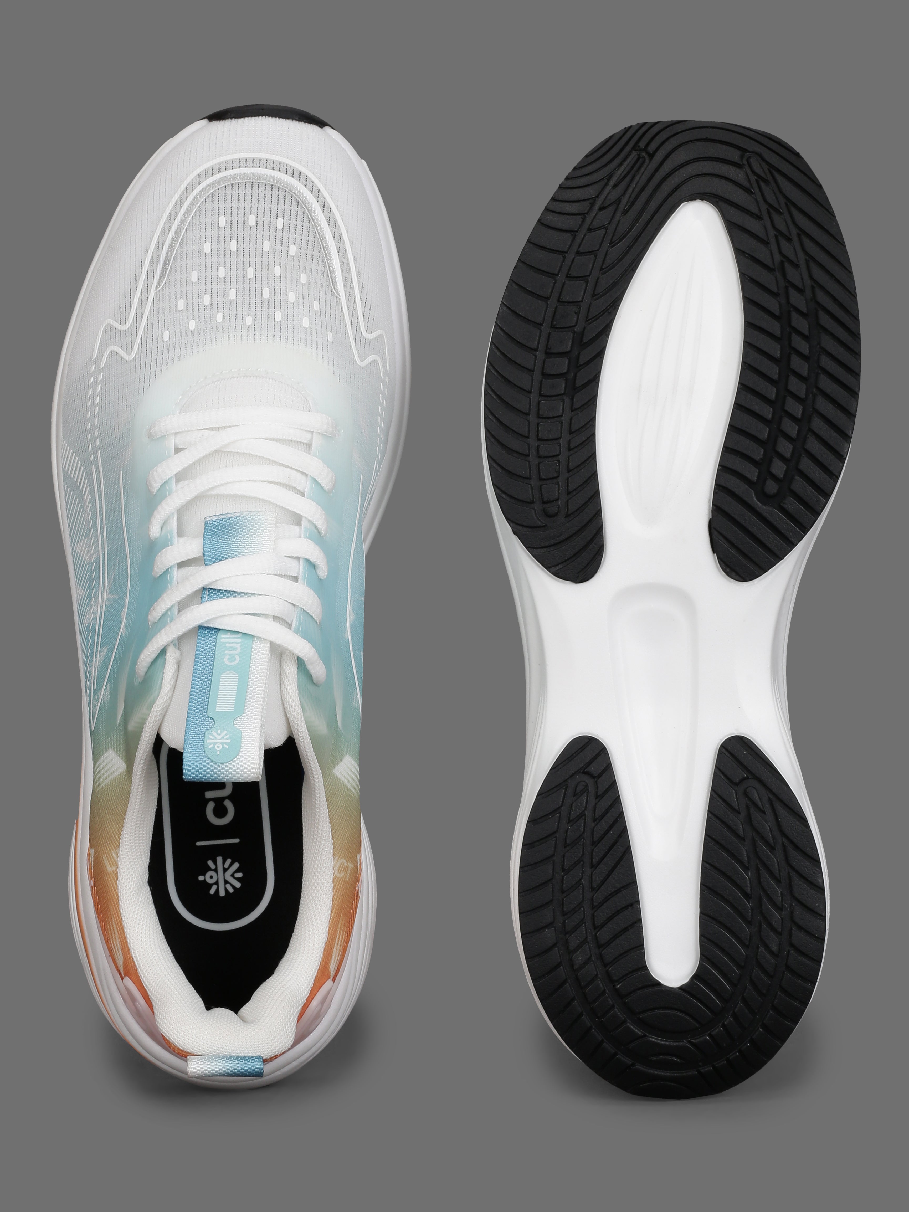 cult Men's Xypher Running Shoes - White/Orange