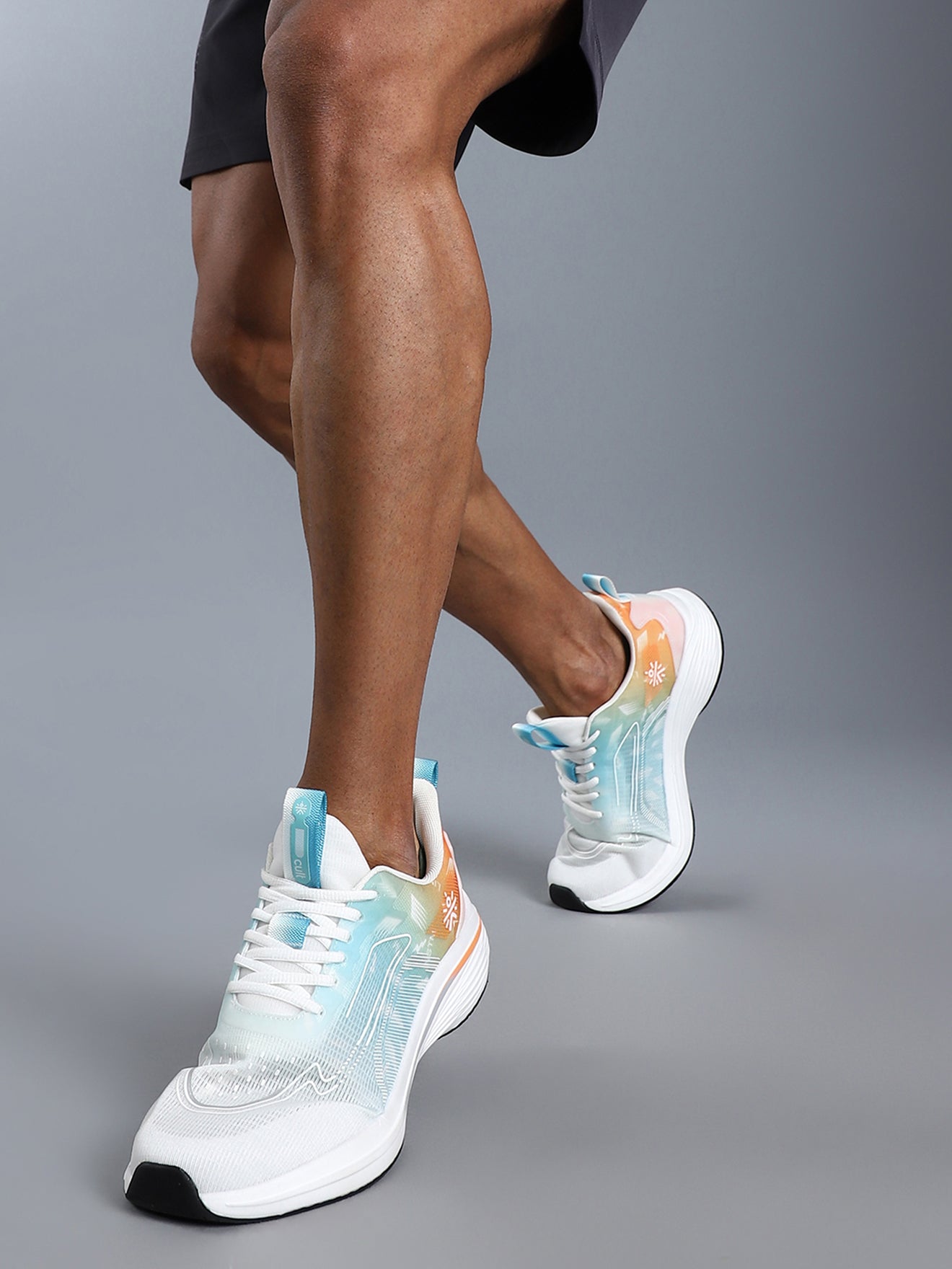 cult Men's Xypher Running Shoes - White/Orange