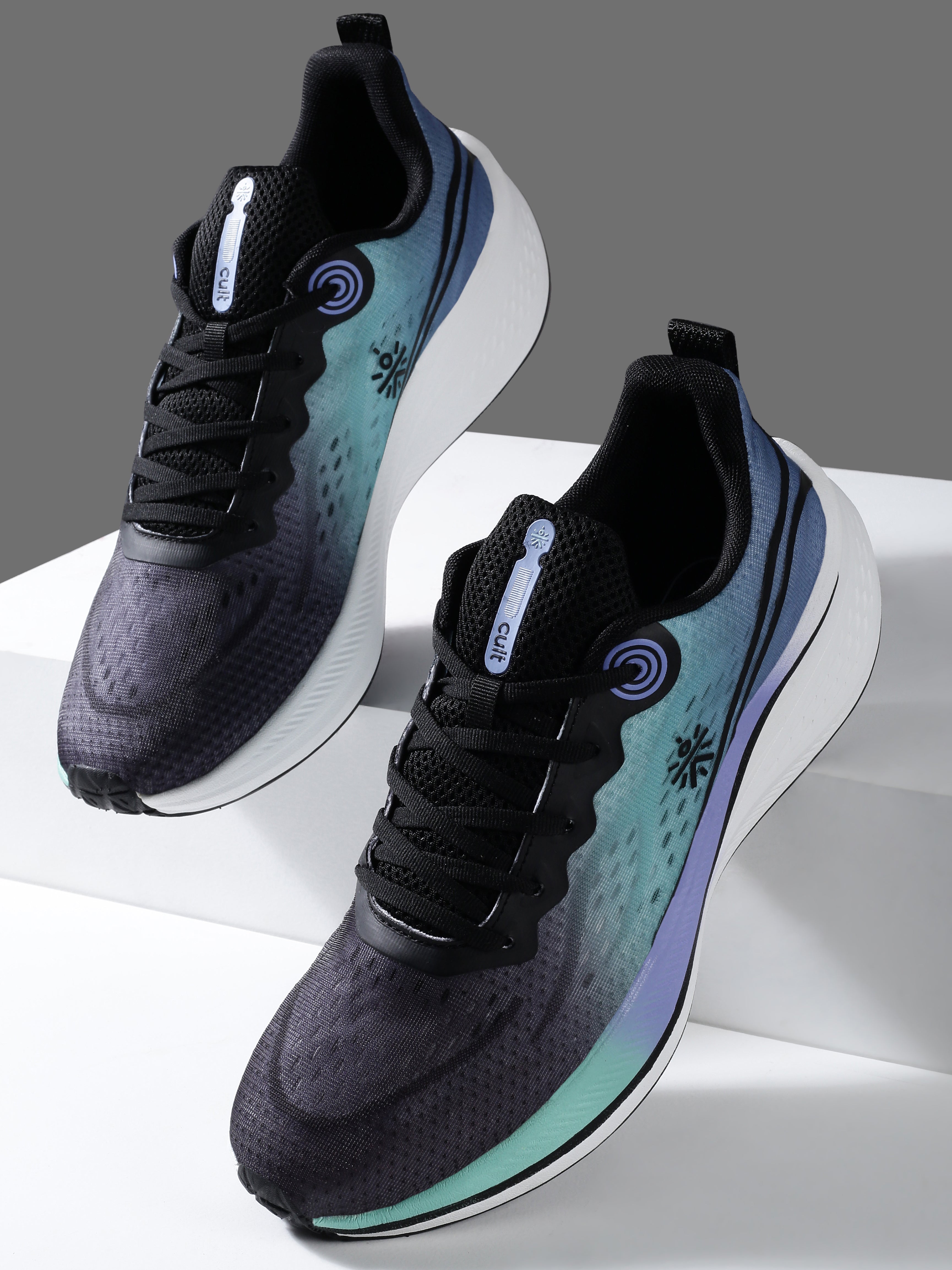 cult Men's Dynex Running Shoes - Black/Indigo Blue