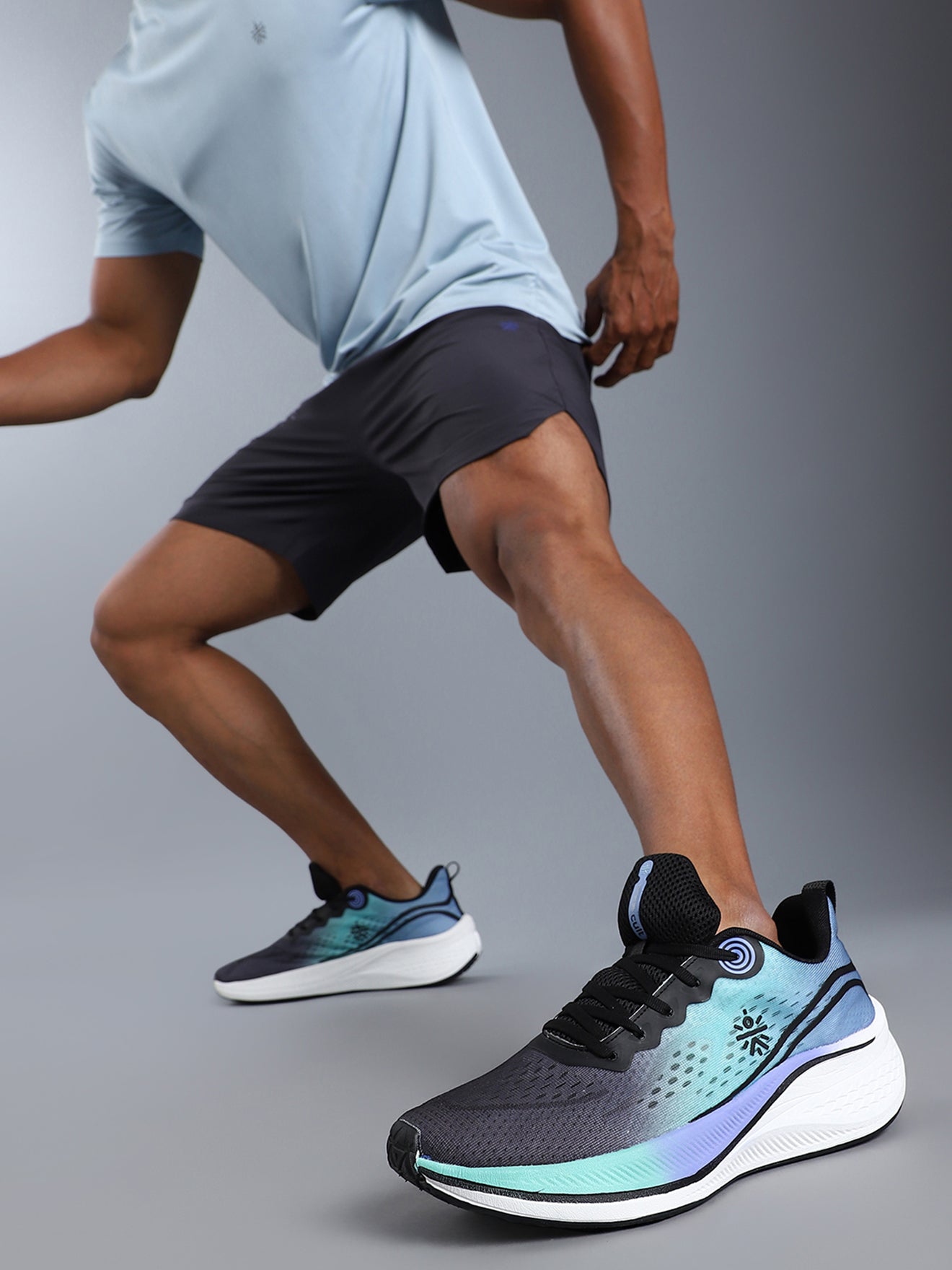 cult Men's Dynex Running Shoes - Black/Indigo Blue