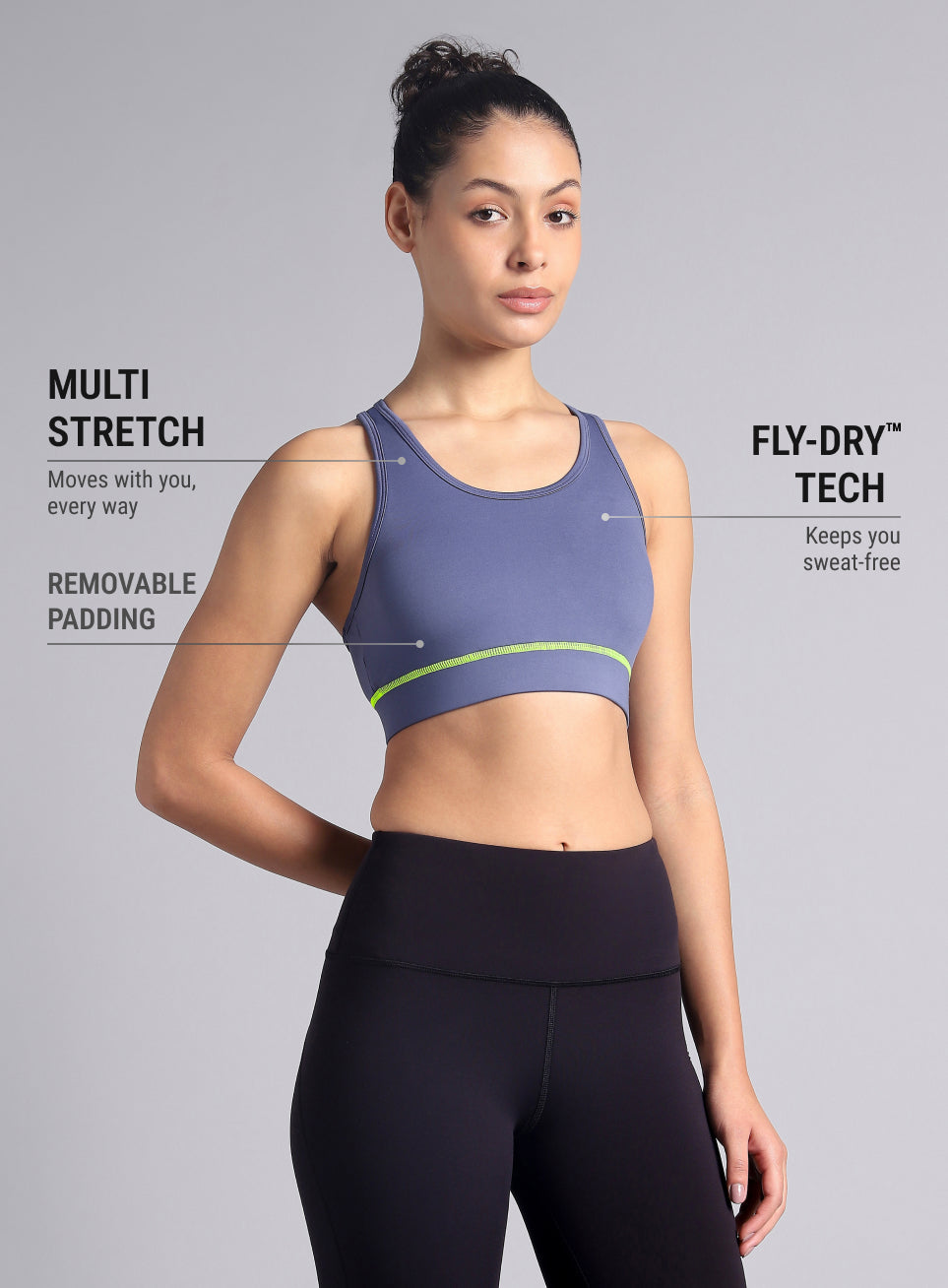 Purple Train-in Medium Support Sports Bra