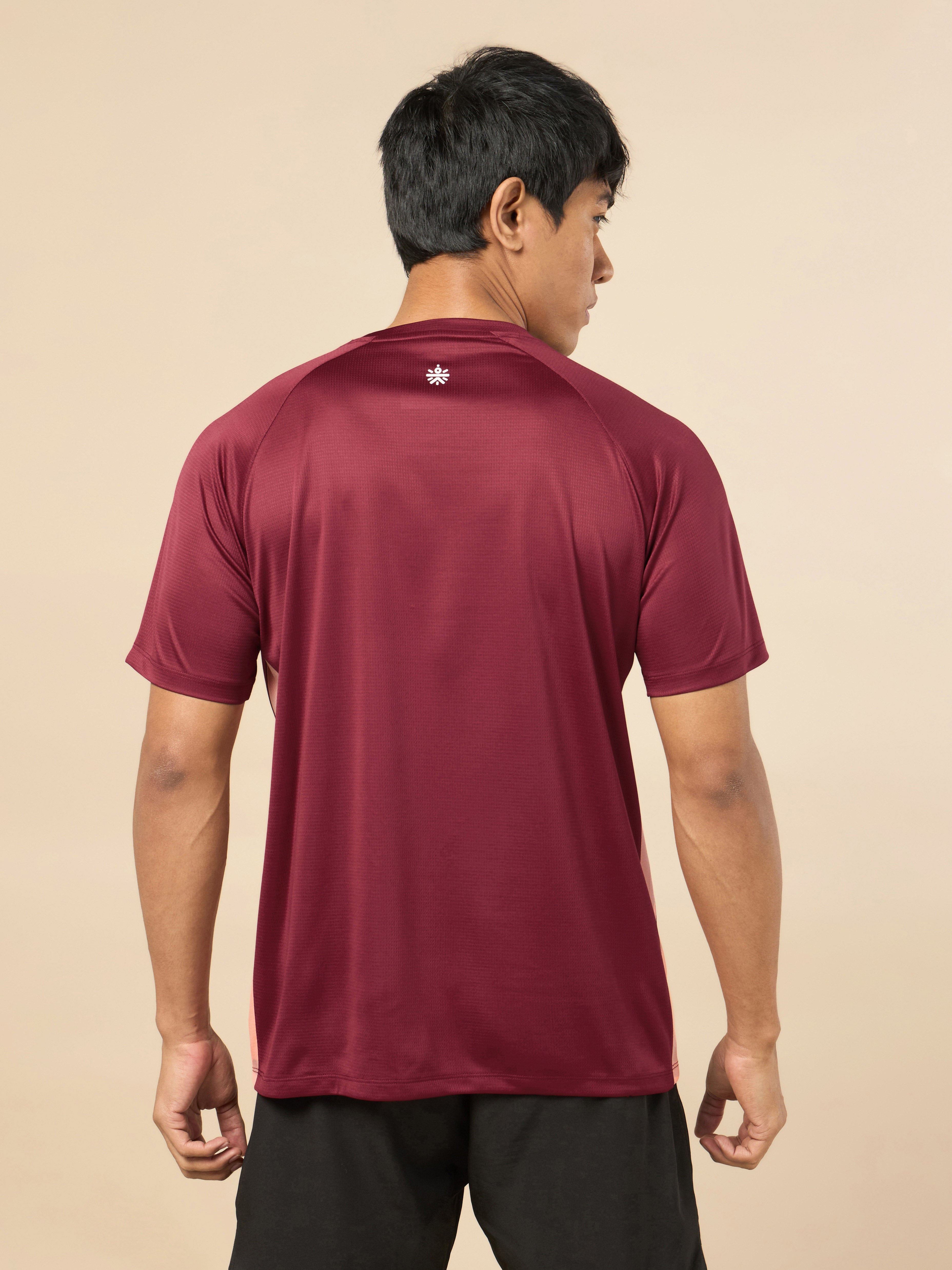 Men's Athlete's Maroon Performance T-shirt