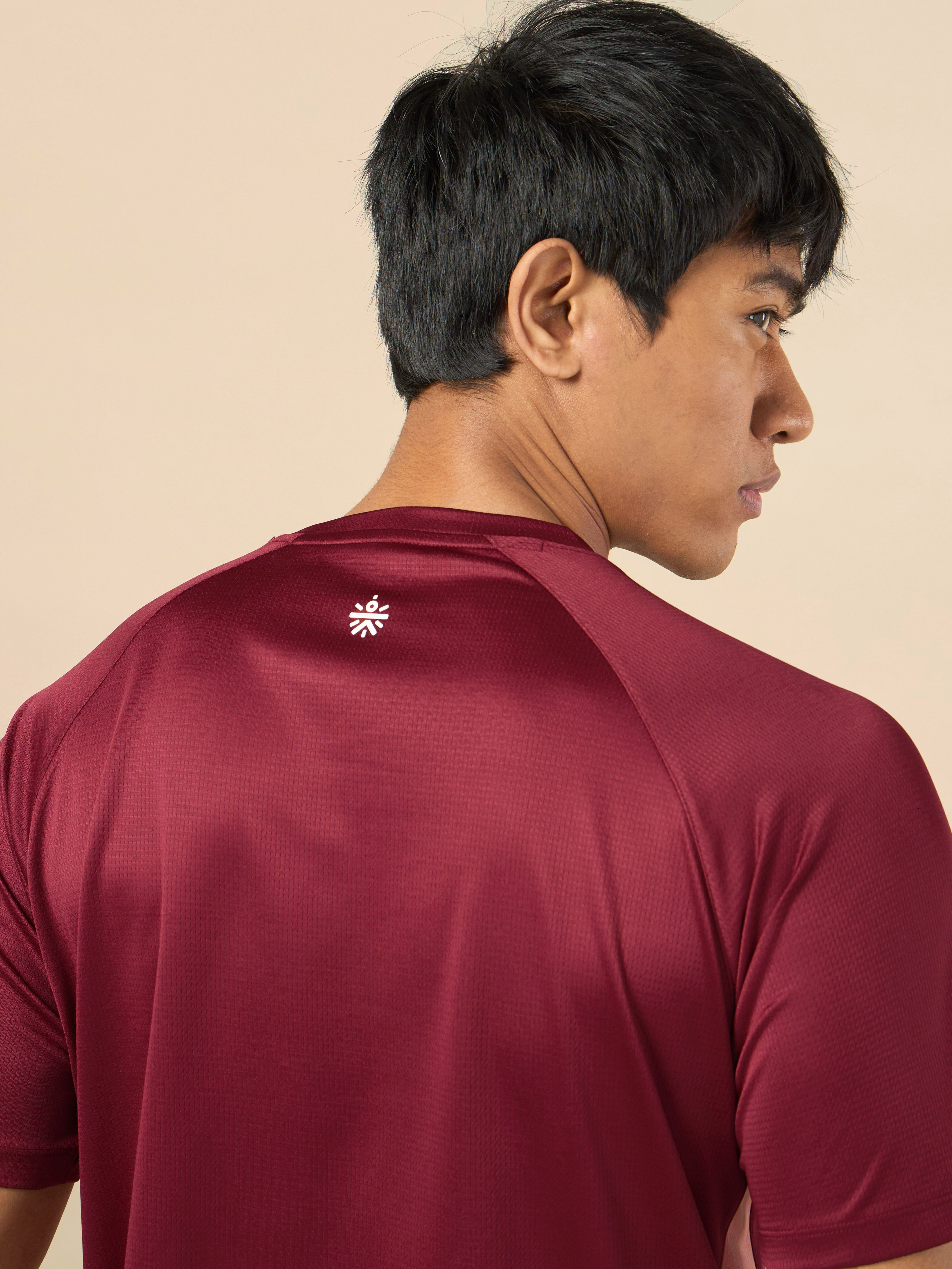 Men's Athlete's Maroon Performance T-shirt