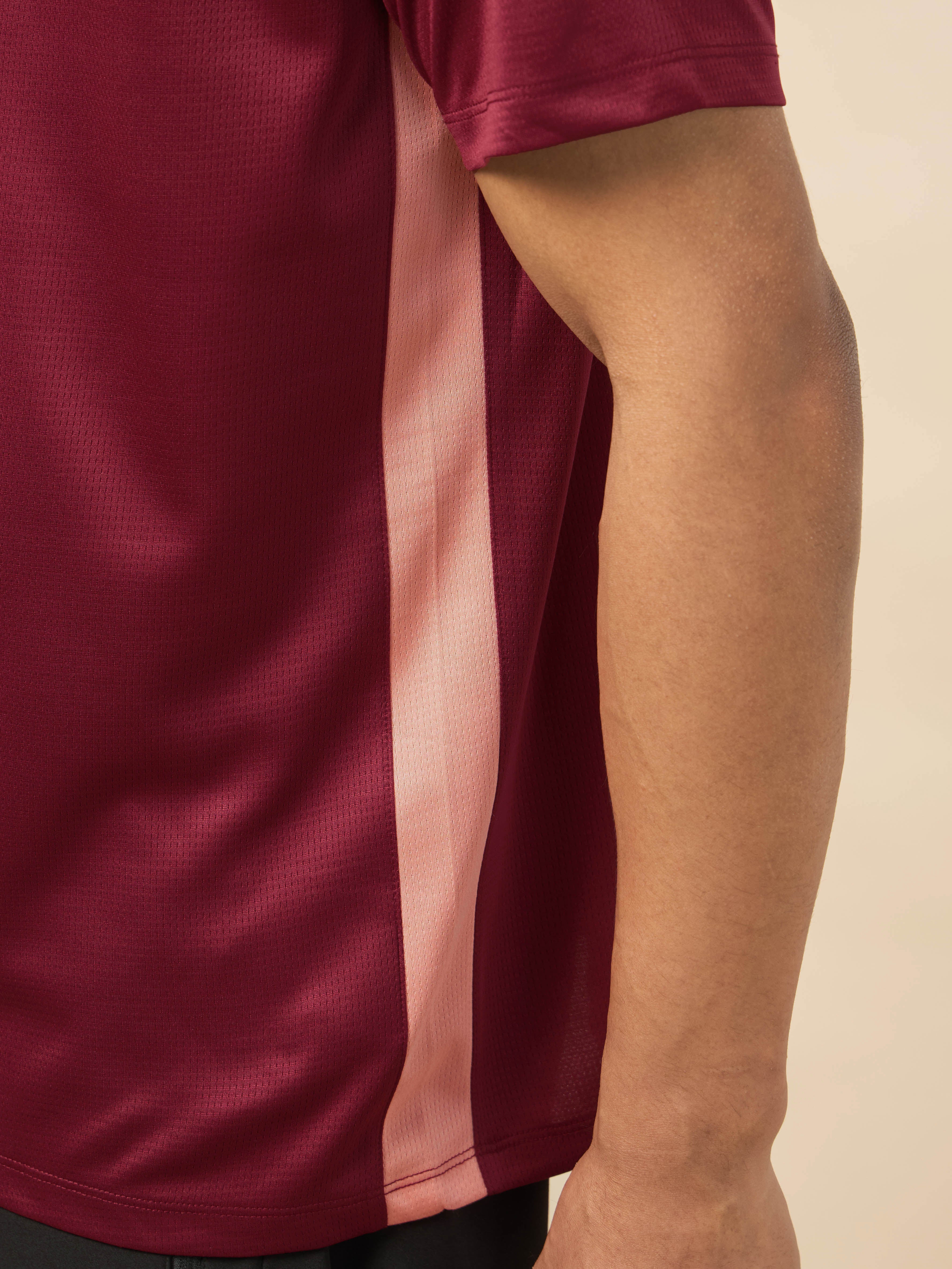 Men's Athlete's Maroon Performance T-shirt