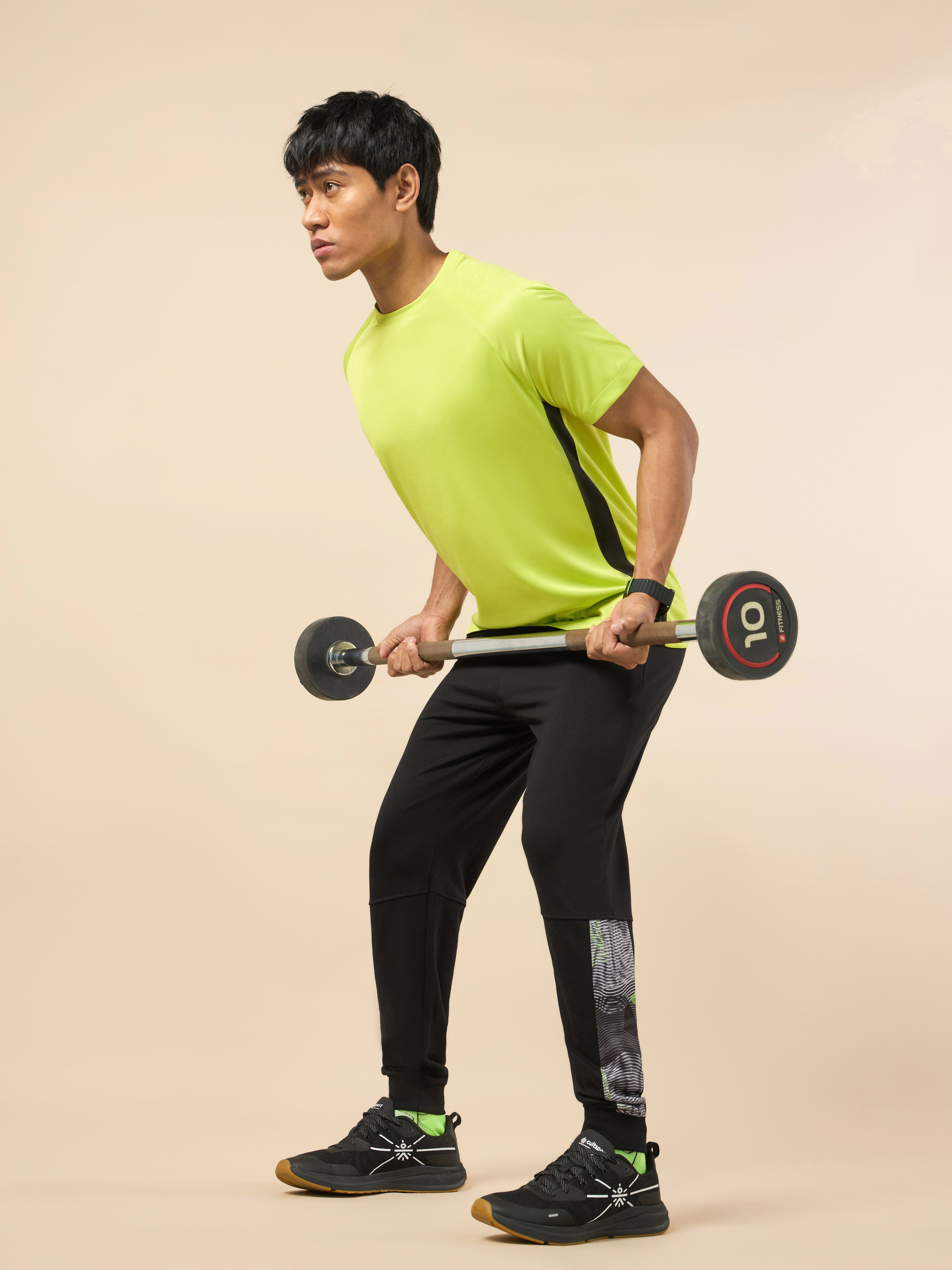 Men's Athlete's Neon Green Performance T-shirt