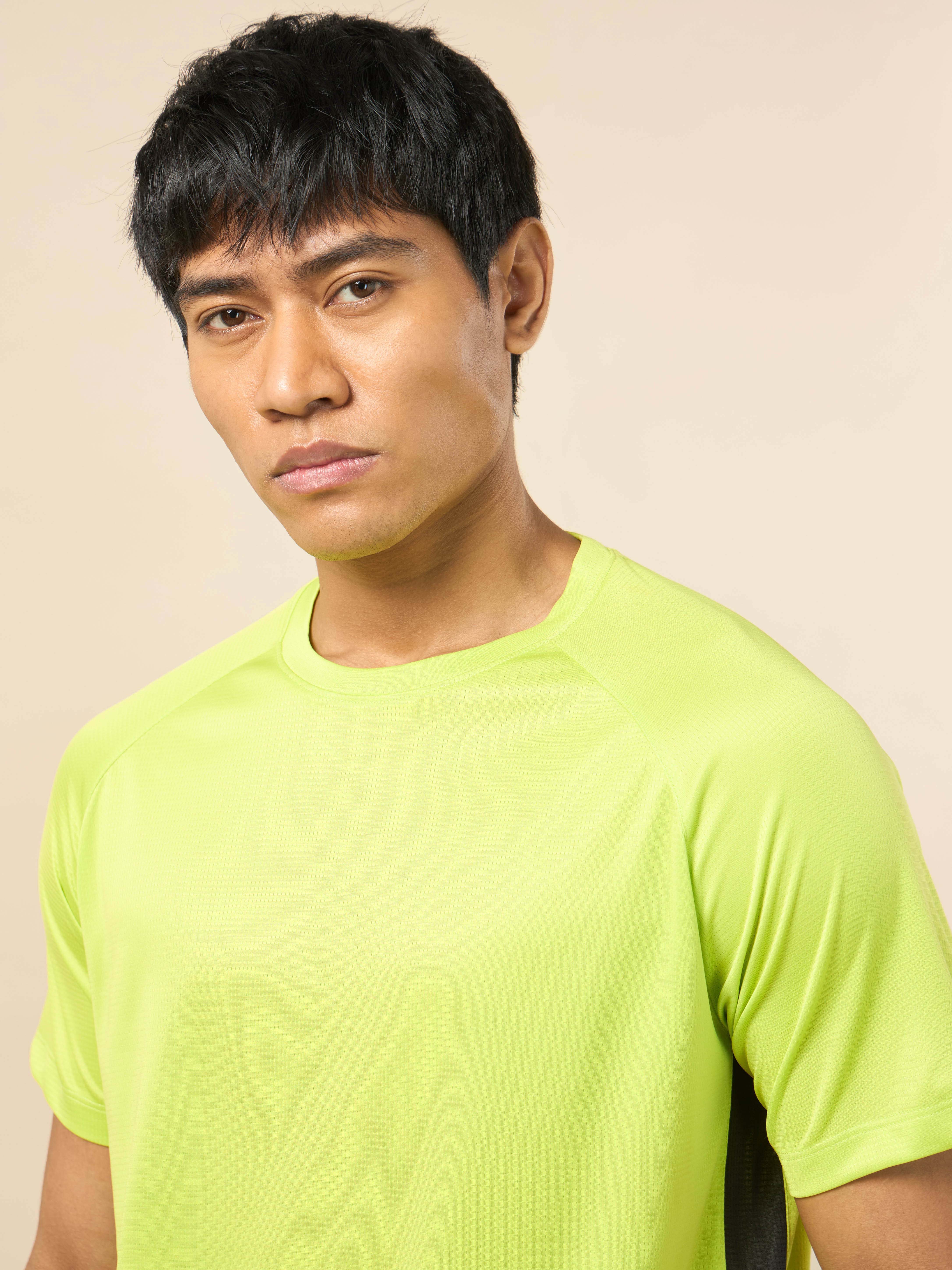 Men's Athlete's Neon Green Performance T-shirt