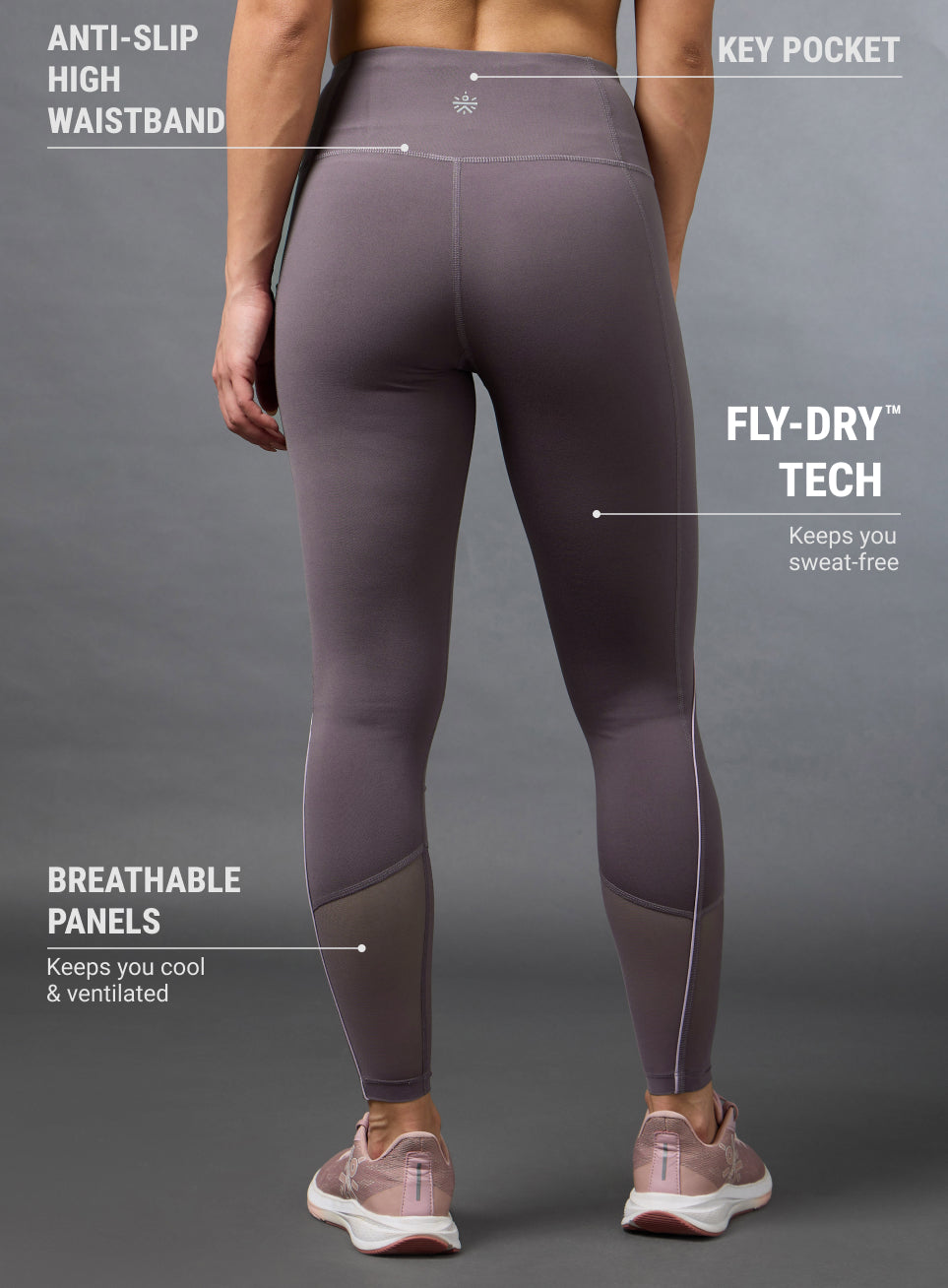 Women's Pink Pace Up Running COMFlex Tights