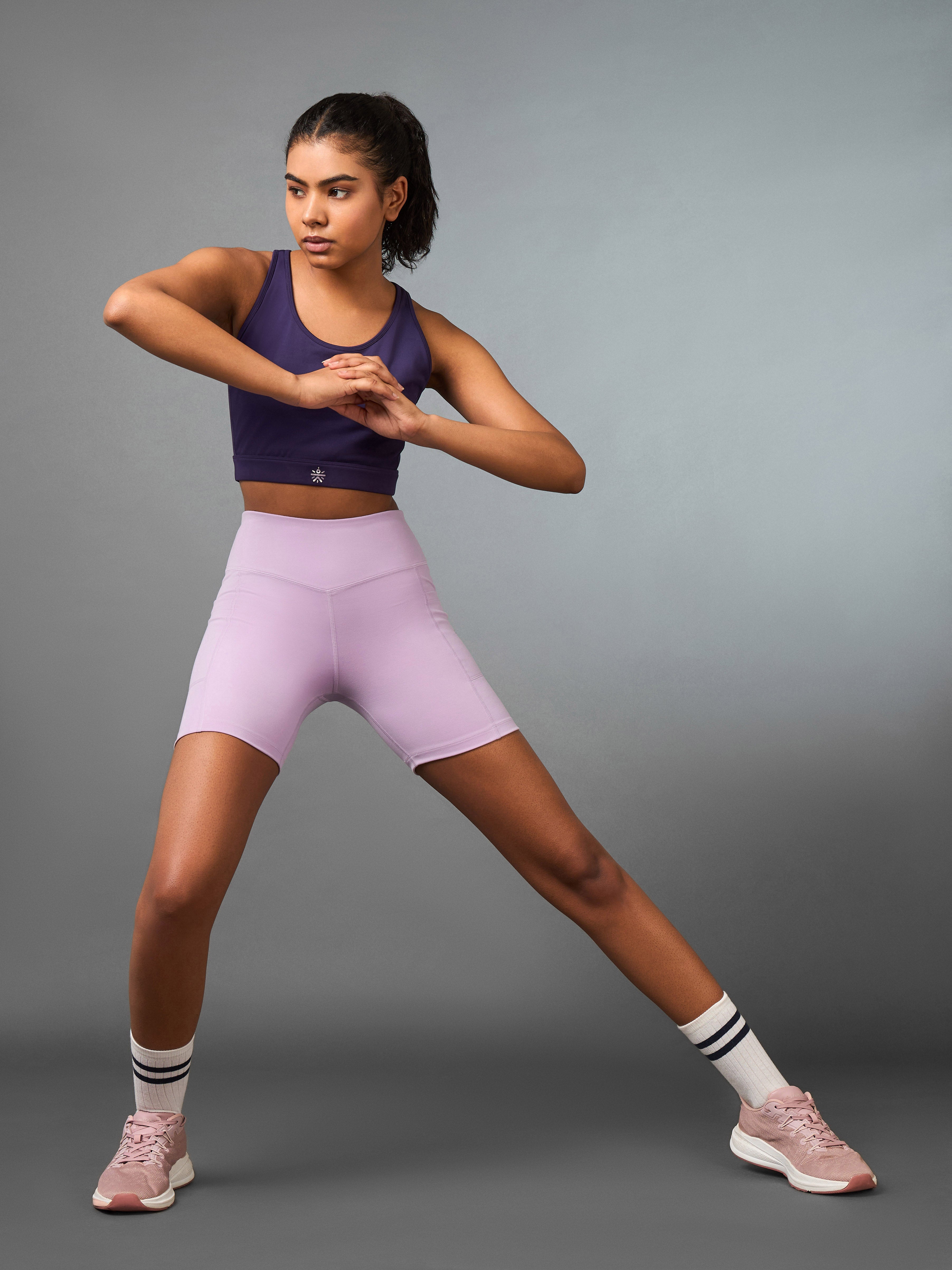 Women's Lavender Multi Sports Cycling COMFLex Shorts