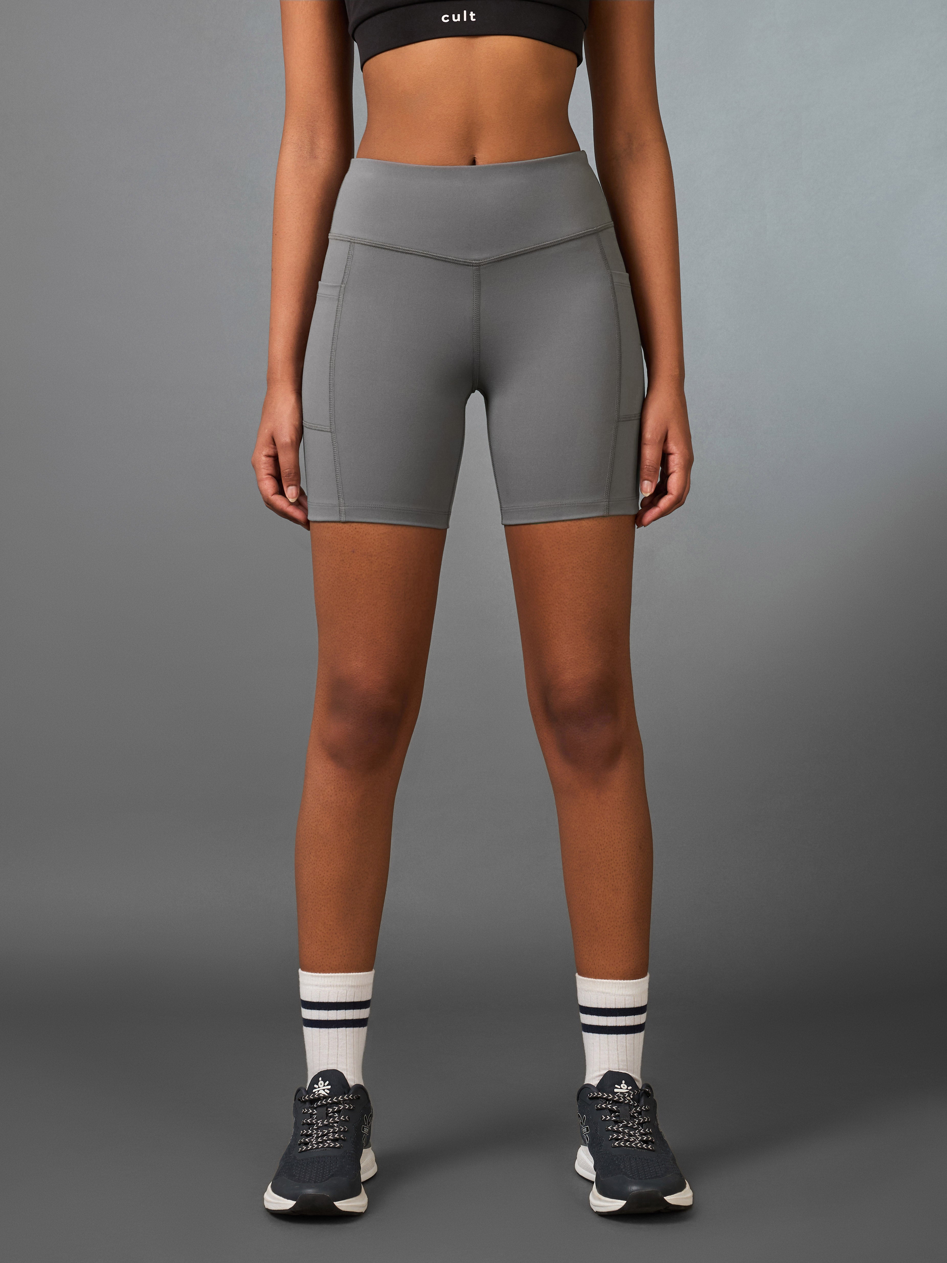 Women's Grey Multi Sports Cycling COMFLex Shorts