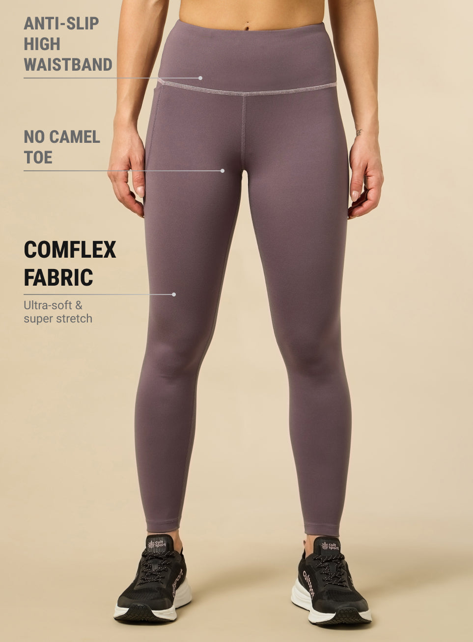 Women's Mauve Core Performance COMFlex Tights