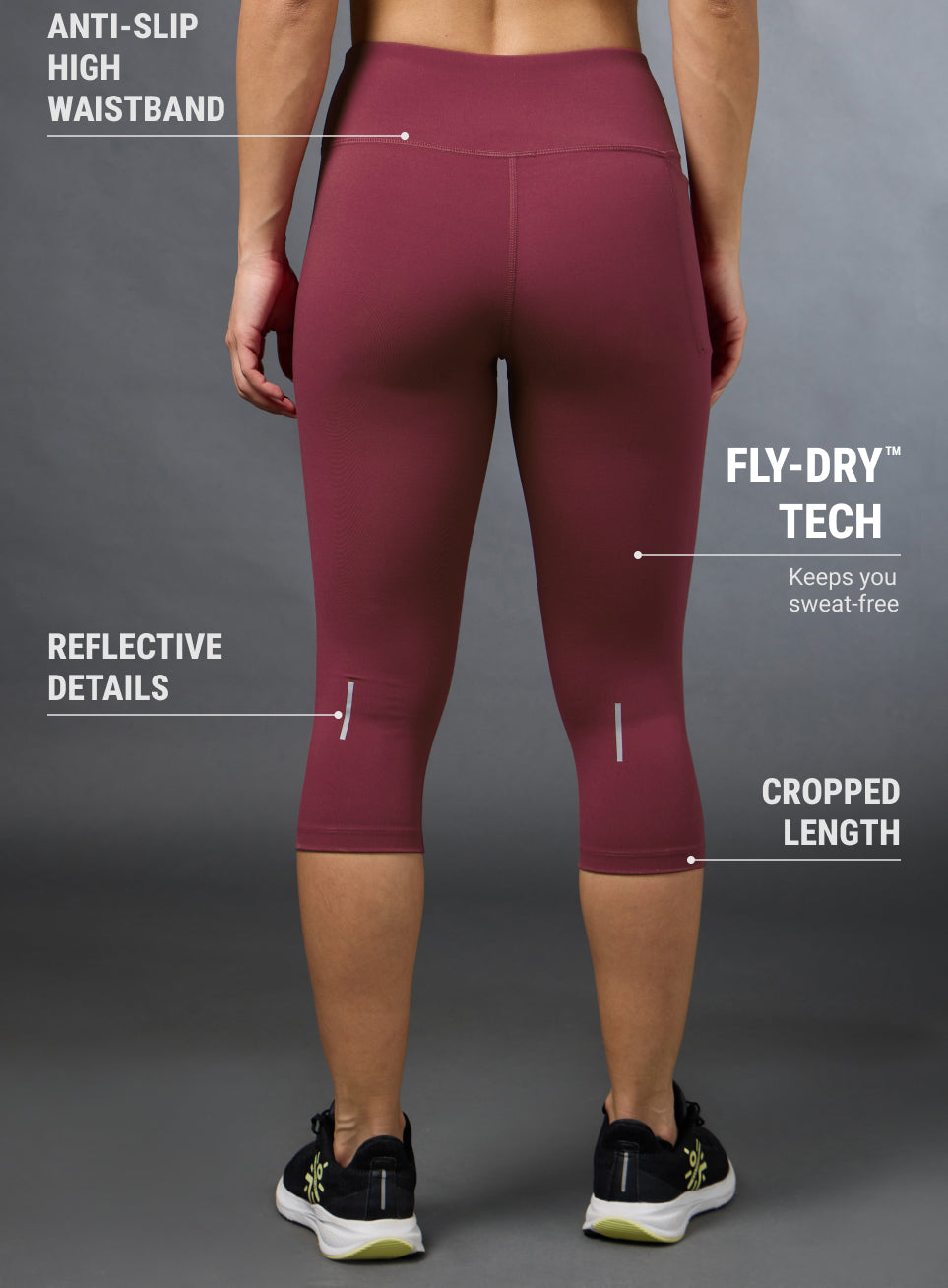 Women's Pink Cropped Performance COMFlex Tights